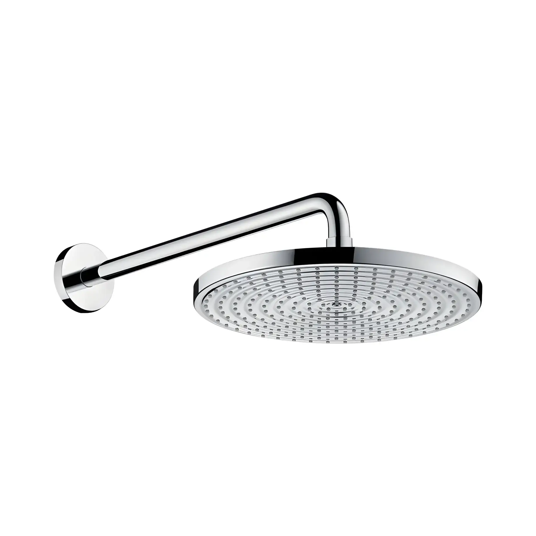 Верхній душ 1jet Raindance S Hansgrohe 27492000 Chrome 30 х 30 см — вид на білому тлі