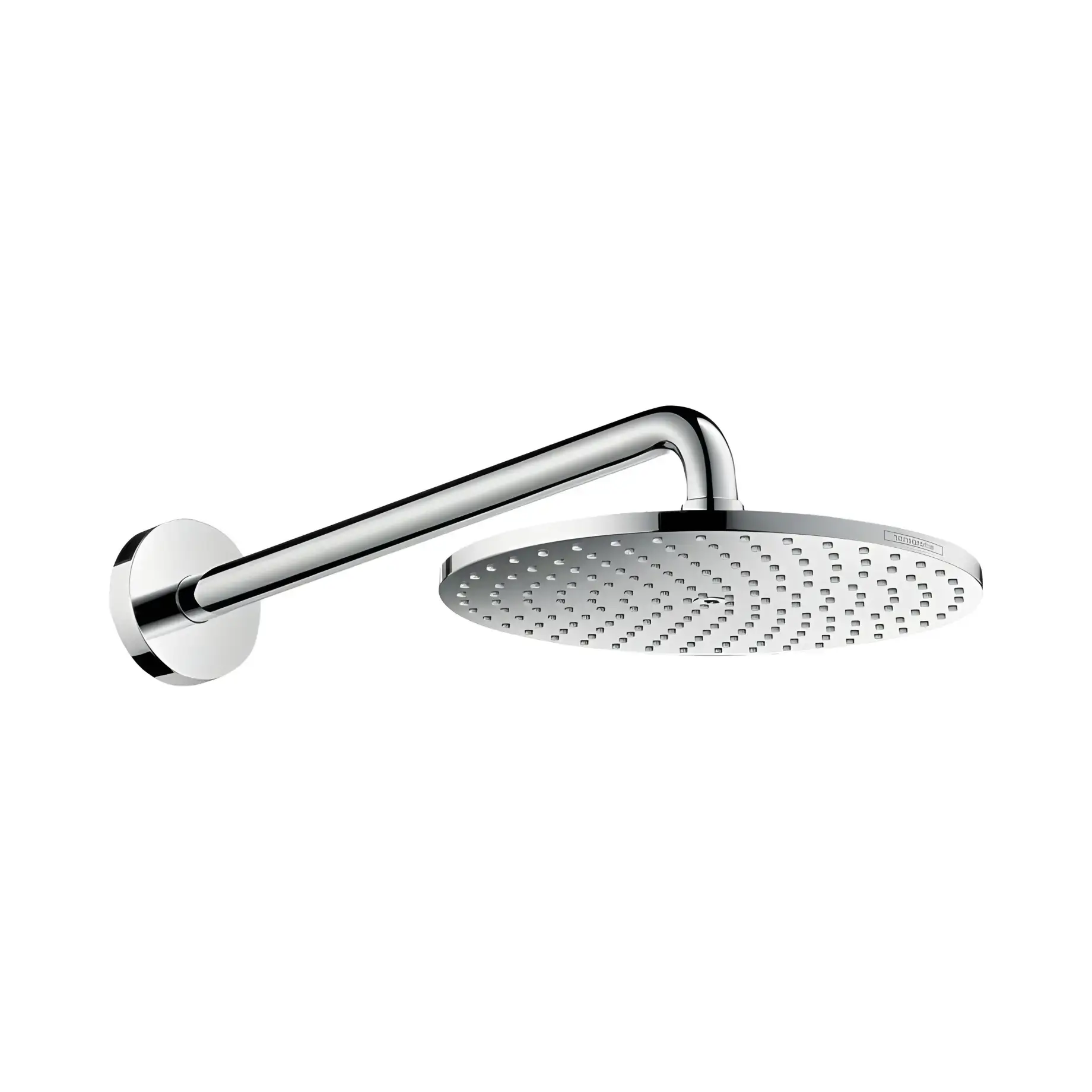 Верхній душ 1jet Raindance S Hansgrohe 27607000 Chrome 24 х 24 см — вид на білому тлі