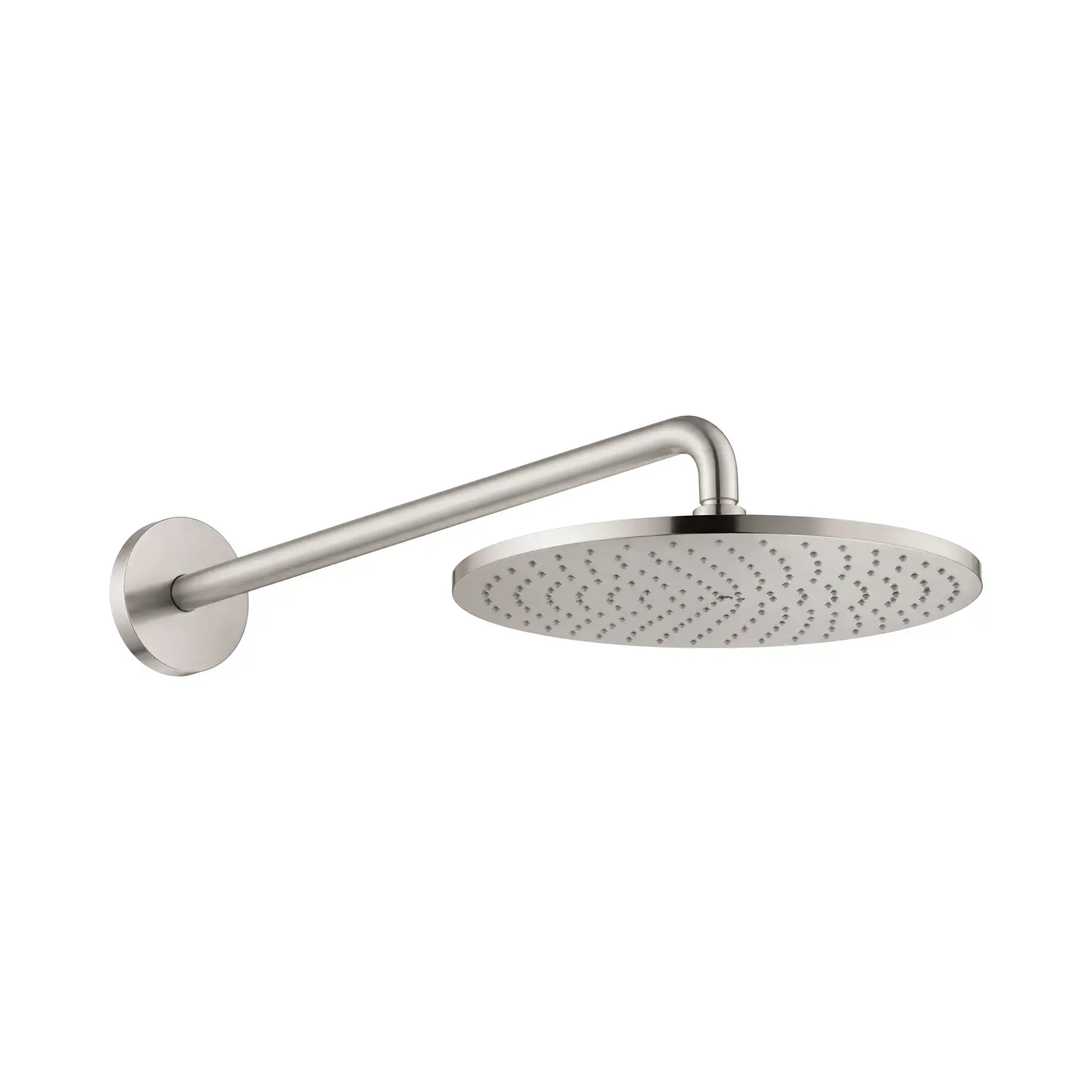 Верхній душ 1jet Raindance S Hansgrohe 27607800 Stainless Steel Optic — вид на білому тлі