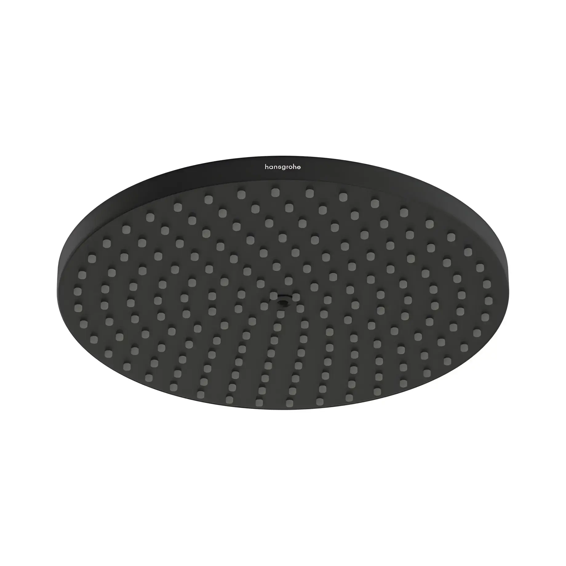 Верхній душ 1jet Raindance S Hansgrohe 27623670 Matt Black — вид на білому тлі