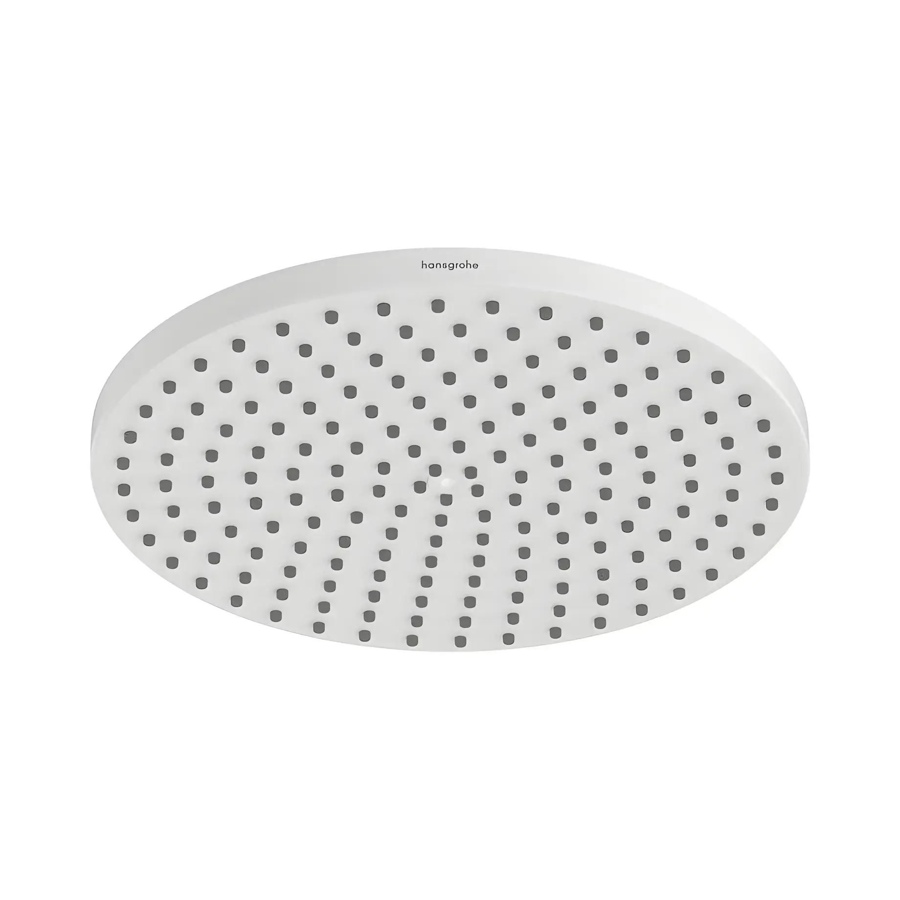 Верхній душ 1jet Raindance S Hansgrohe 27623700 White Matt 24 х 24 см — вид на білому тлі