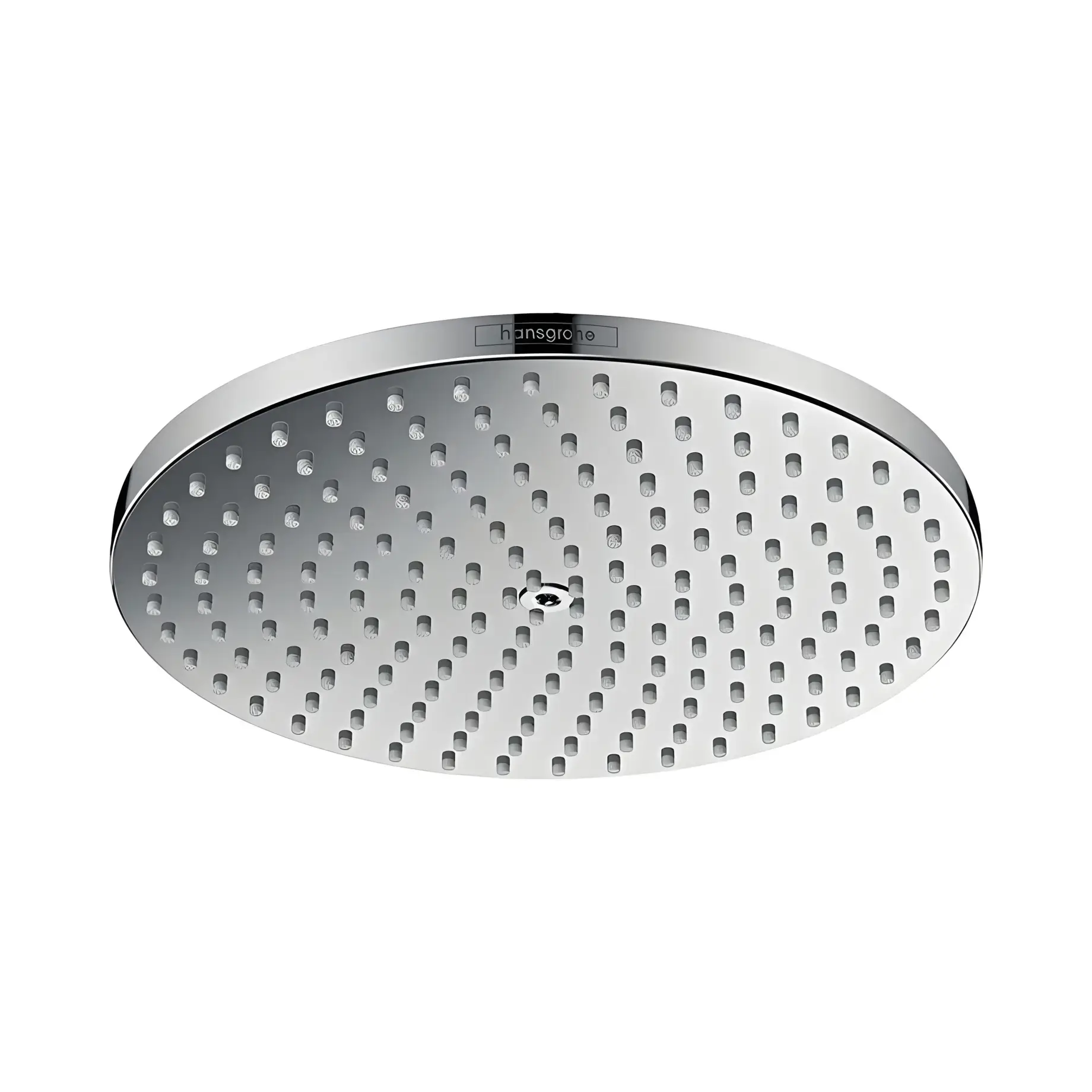 Верхній душ 1jet Raindance S Hansgrohe 28821000 Chrome 24 х 24 см — вид на білому тлі