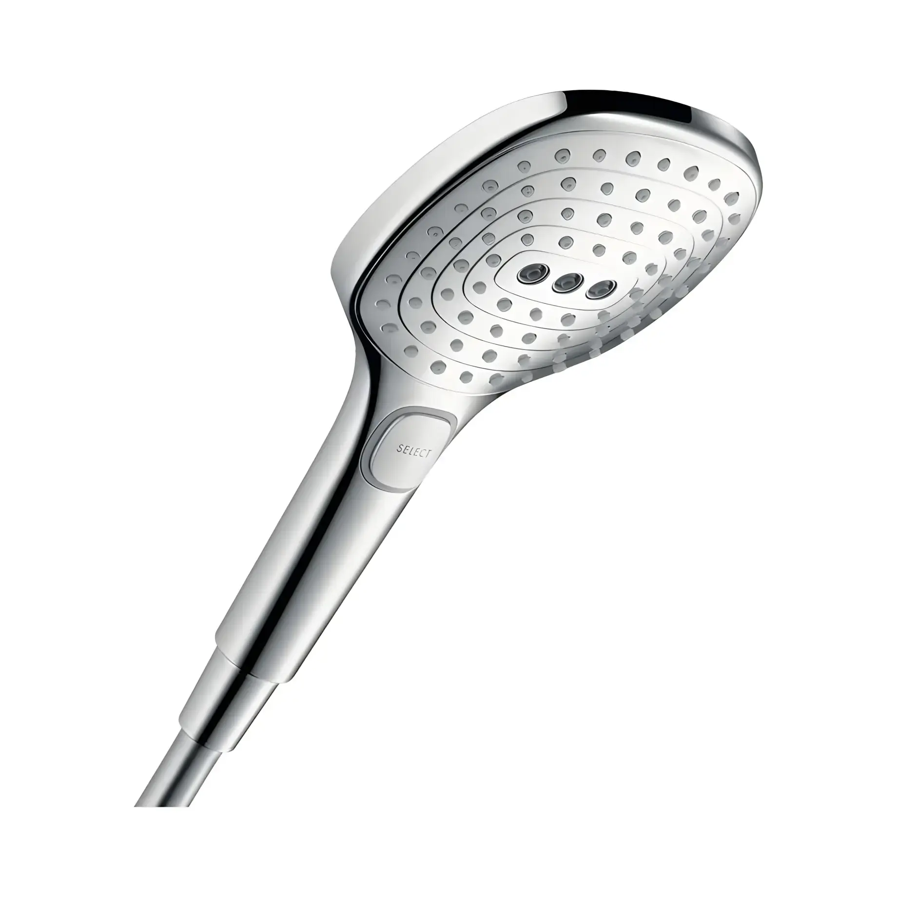 Ручний душ 3jet Raindance Select E Hansgrohe 26520000 Chrome — вид на білому тлі