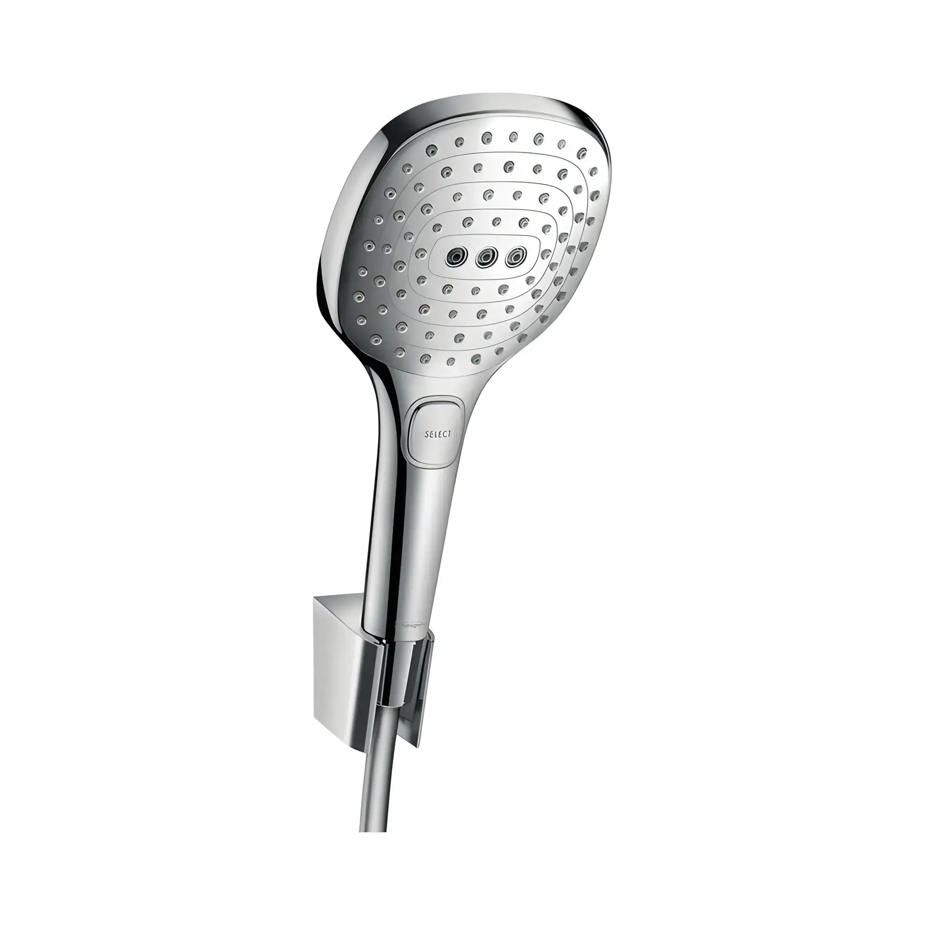 Душовий гарнітур 3jet Raindance Select E Hansgrohe 26720000 Chrome — вид на білому тлі