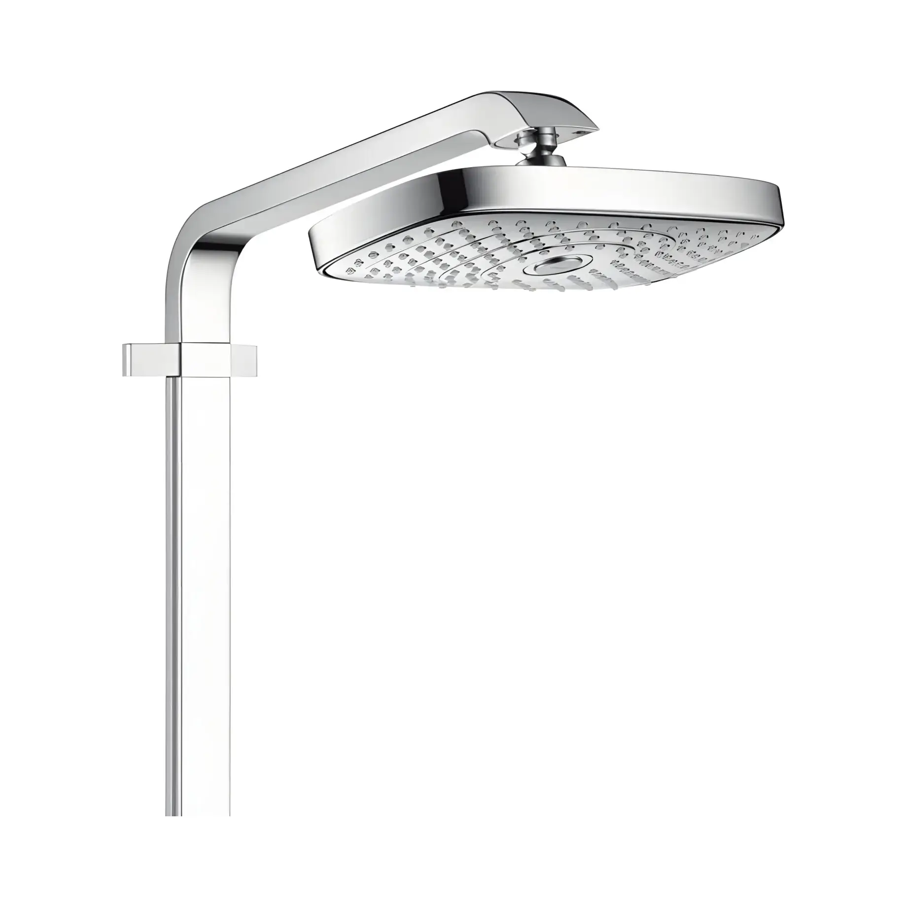 Душова система з термостатом Raindance Select E Hansgrohe 27126000 Chrome — бічний ракурс