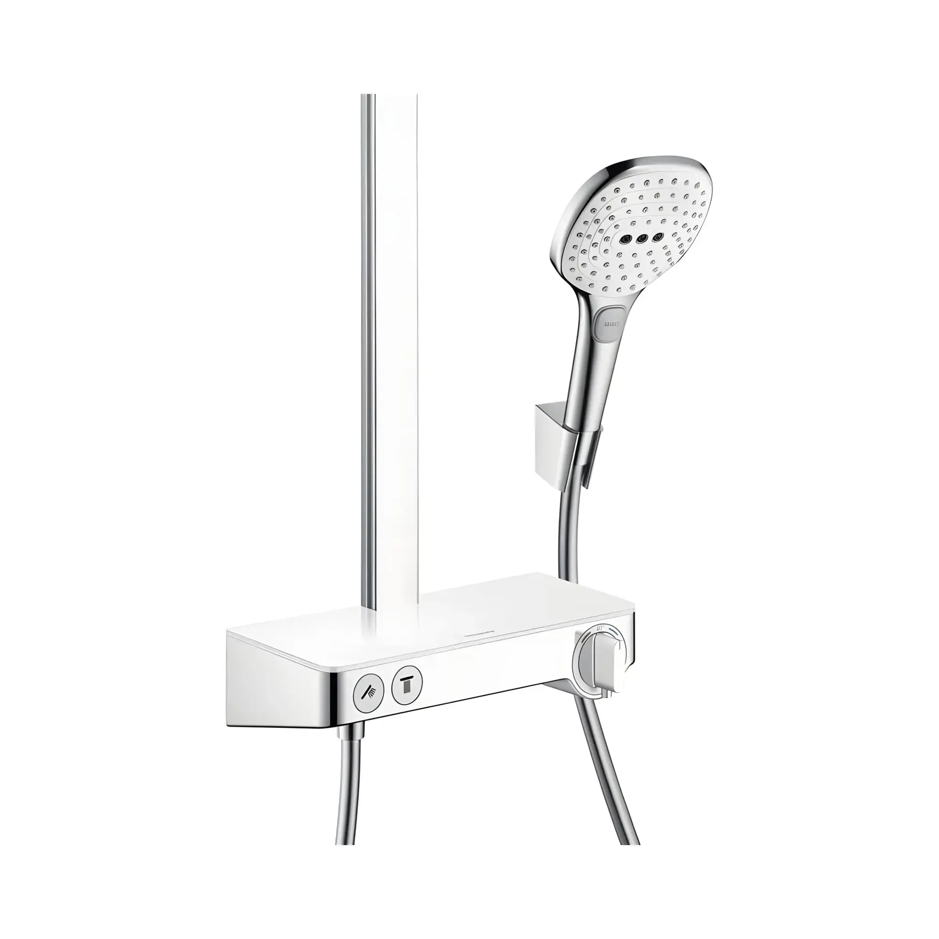 Душова система з термостатом Raindance Select E Hansgrohe 27126400 White / Chrome — вид згори