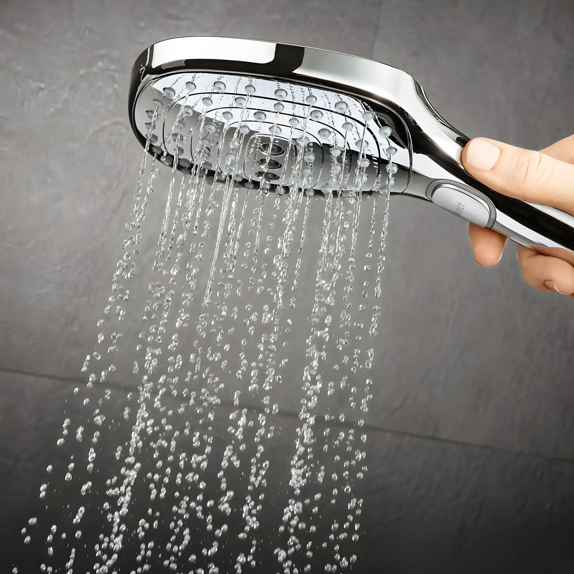 Душова система з термостатом Raindance Select E Hansgrohe 27127000 Chrome — схема монтажу