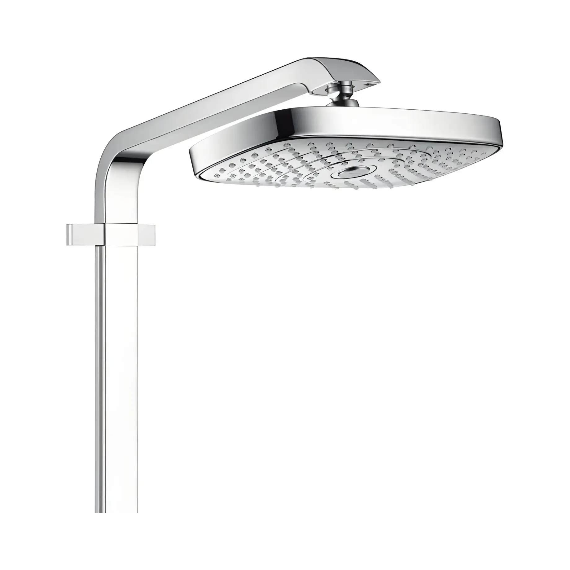 Душова система з термостатом Raindance Select E Hansgrohe 27127000 Chrome — вид спереду