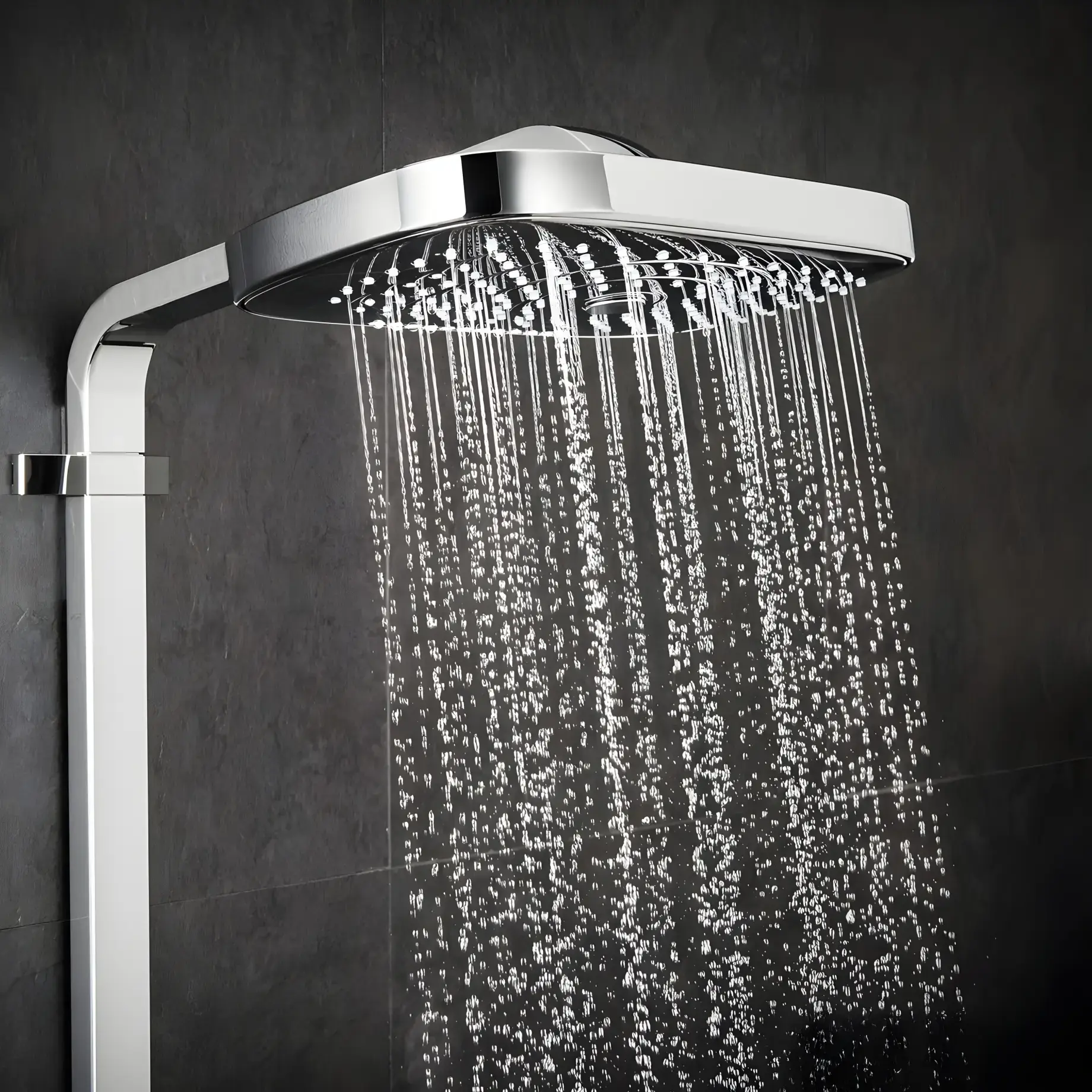 Душова система з термостатом Raindance Select E Hansgrohe 27127000 Chrome — деталь крупним планом