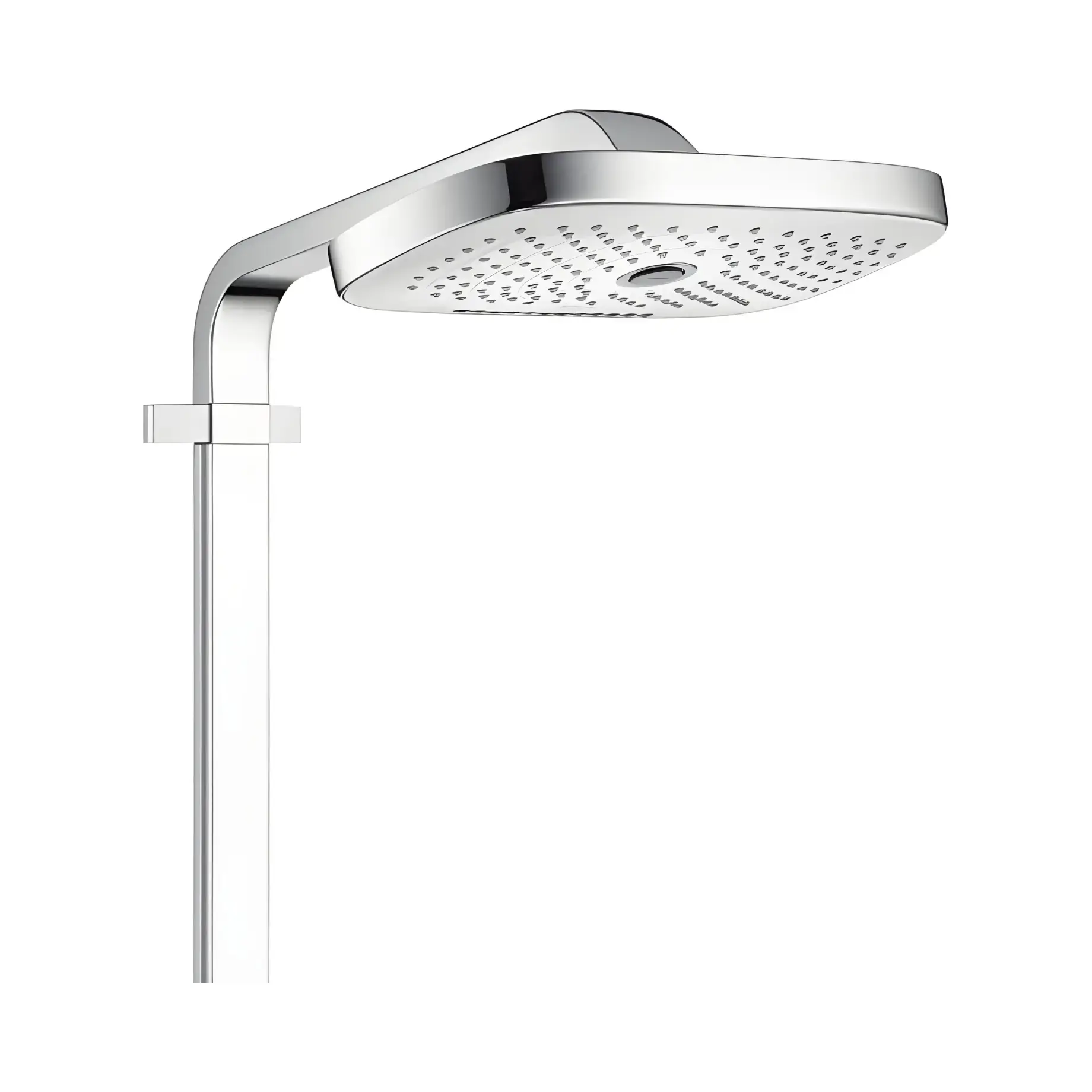Душова система з термостатом Raindance Select E Hansgrohe 27127400 White / Chrome — вид спереду