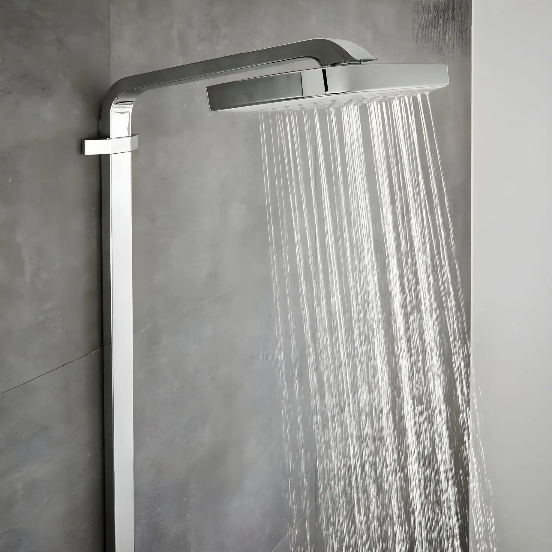 Душова система з термостатом Raindance Select E Hansgrohe 27127400 White / Chrome — деталь крупним планом