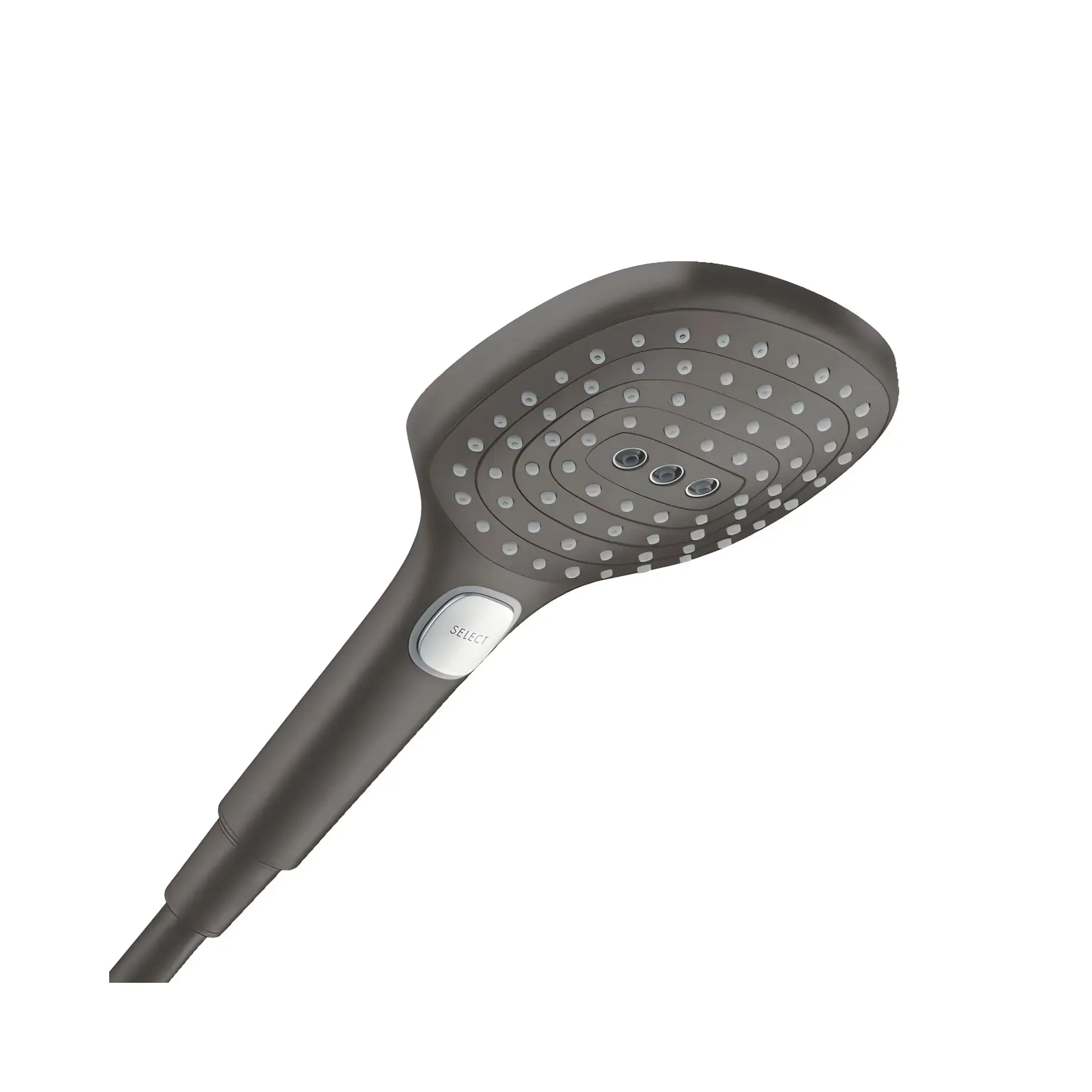 Ручний душ 3jet Raindance Select E Hansgrohe 28729340 Brushed Black Chrome — вид на білому тлі