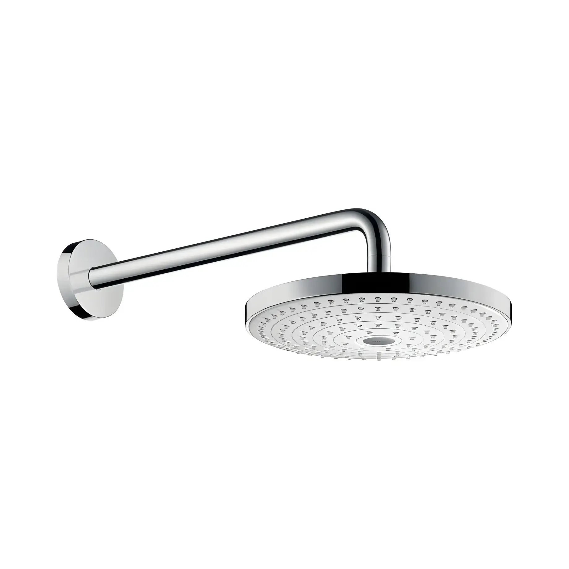 Верхній душ 2jet Raindance Select S Hansgrohe 26466400 White / Chrome — вид на білому тлі