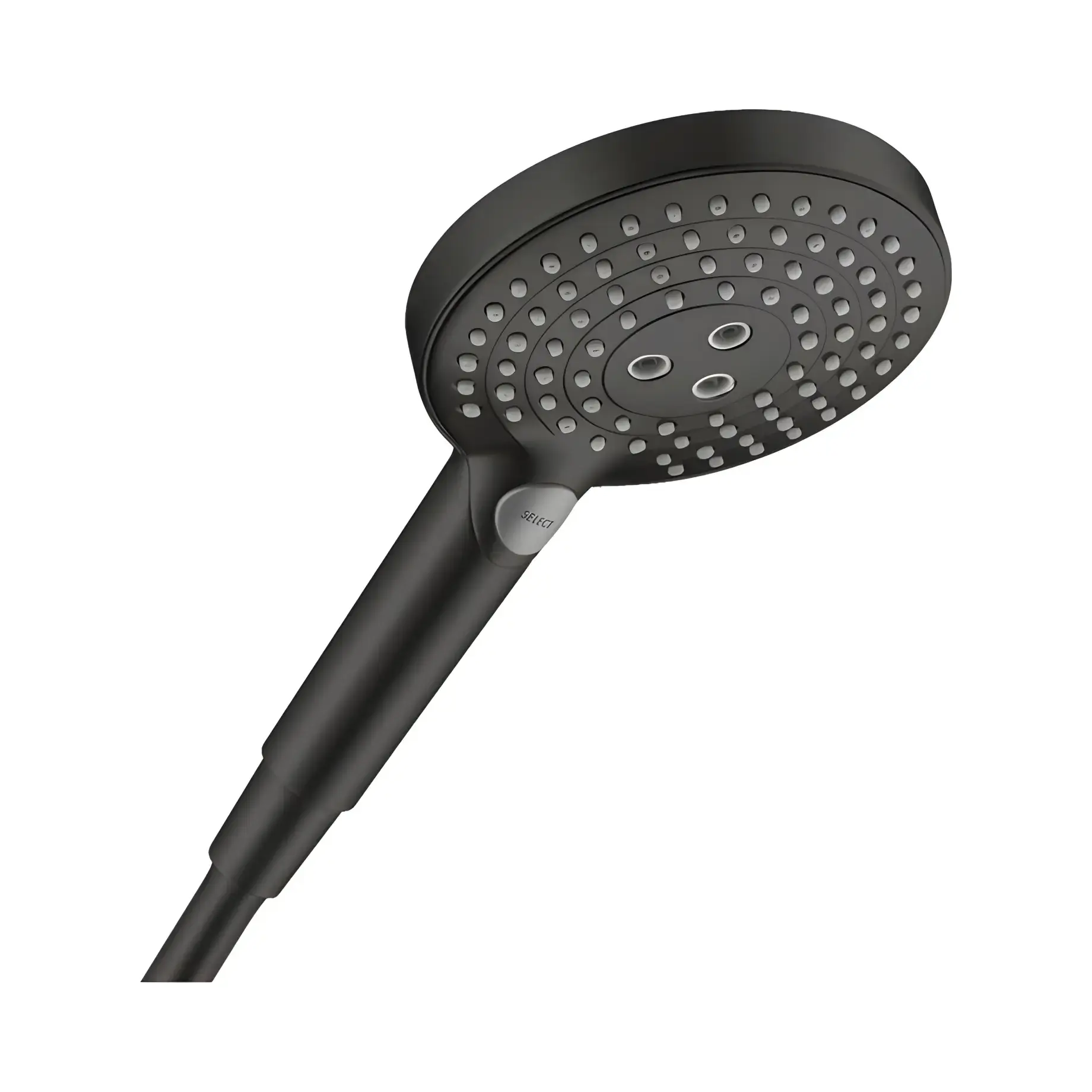 Ручний душ 3jet Raindance Select S Hansgrohe 26516670 Matt Black — вид на білому тлі