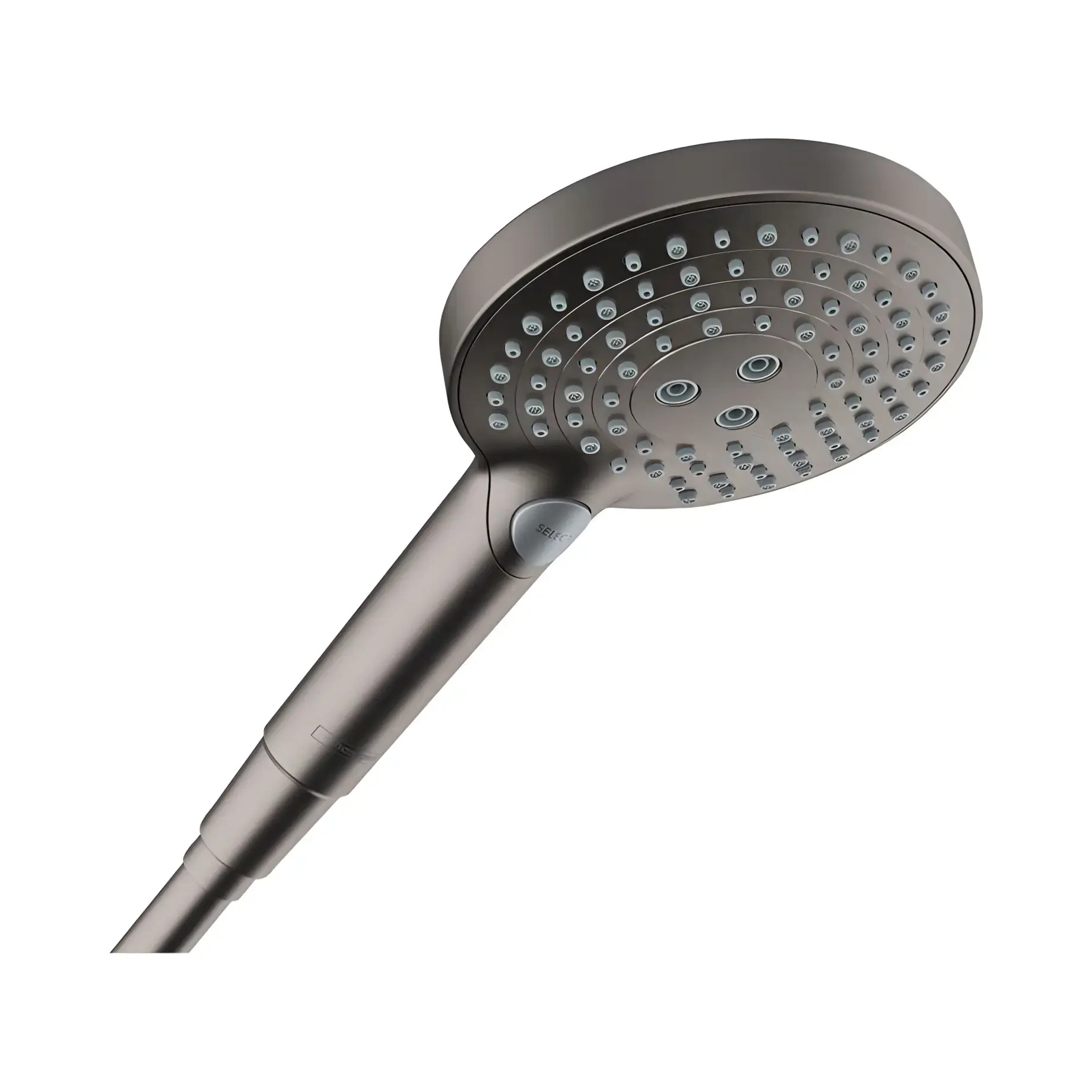 Ручний душ 3jet Raindance Select S Hansgrohe 26531340 Brushed Black Chrome — вид на білому тлі