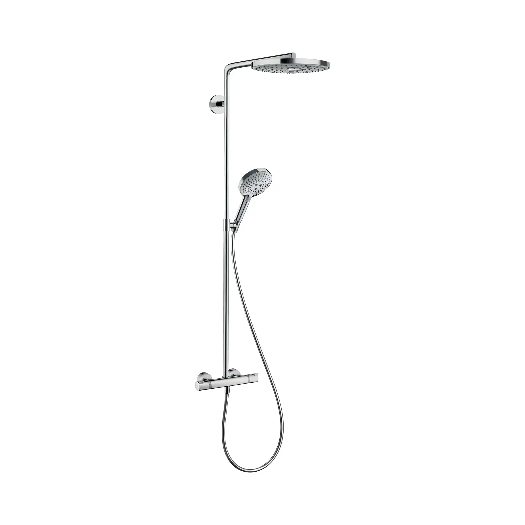 Душова система з термостатом Raindance Select S Hansgrohe 27129000 — вид на білому тлі