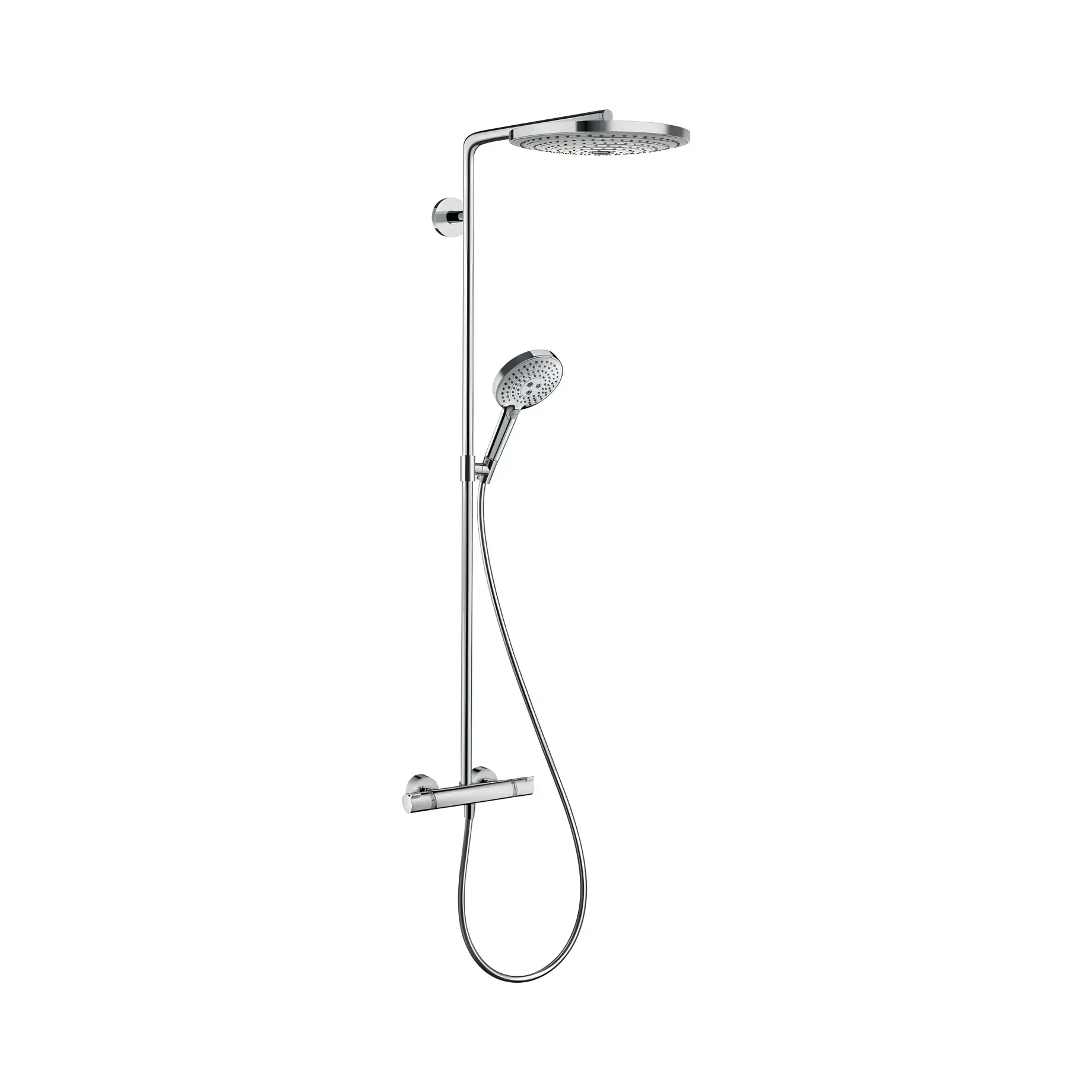 Душова система з термостатом Raindance Select S Hansgrohe 27133000 — вид на білому тлі