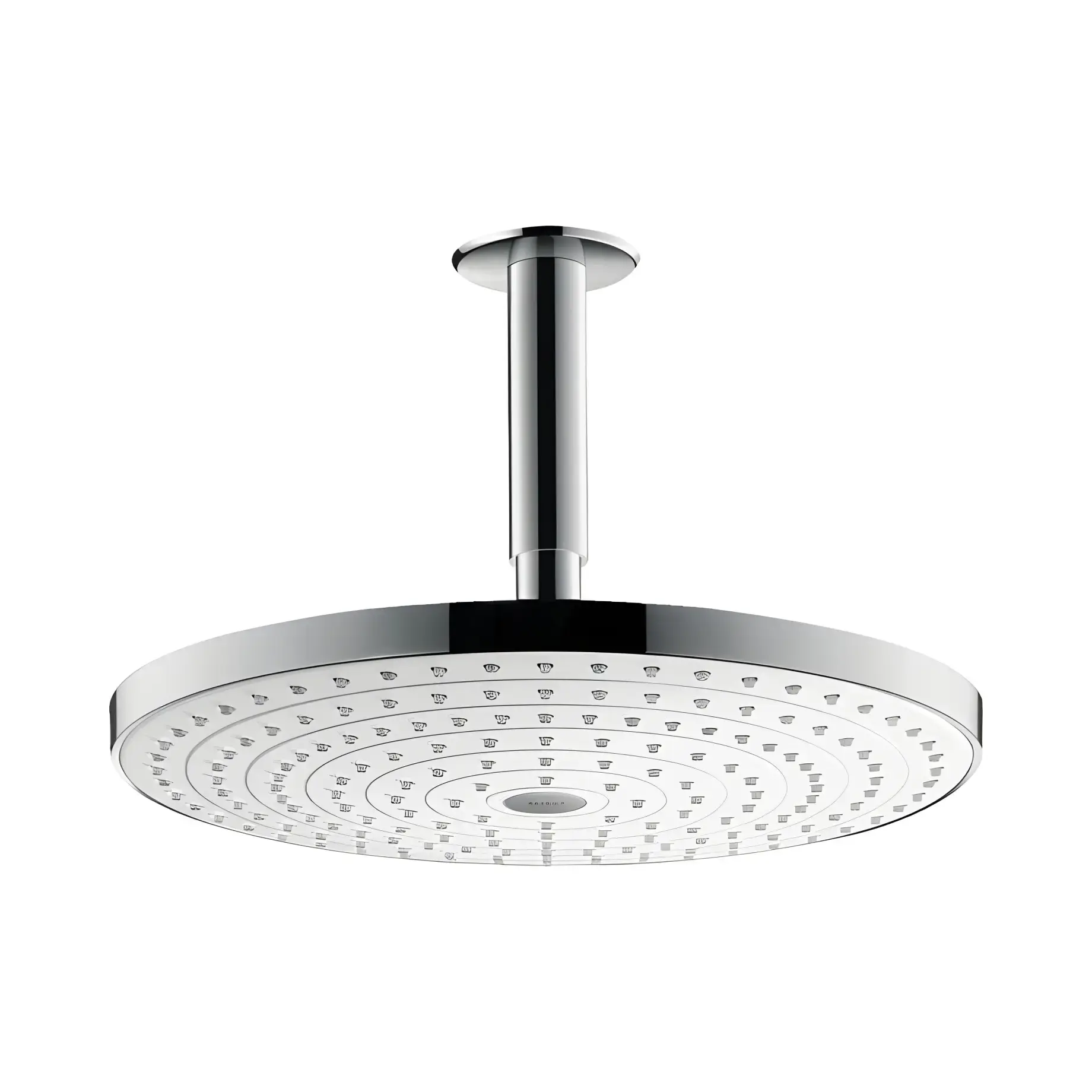 Верхній душ 2jet Raindance Select S Hansgrohe 27337400 White / Chrome — вид на білому тлі
