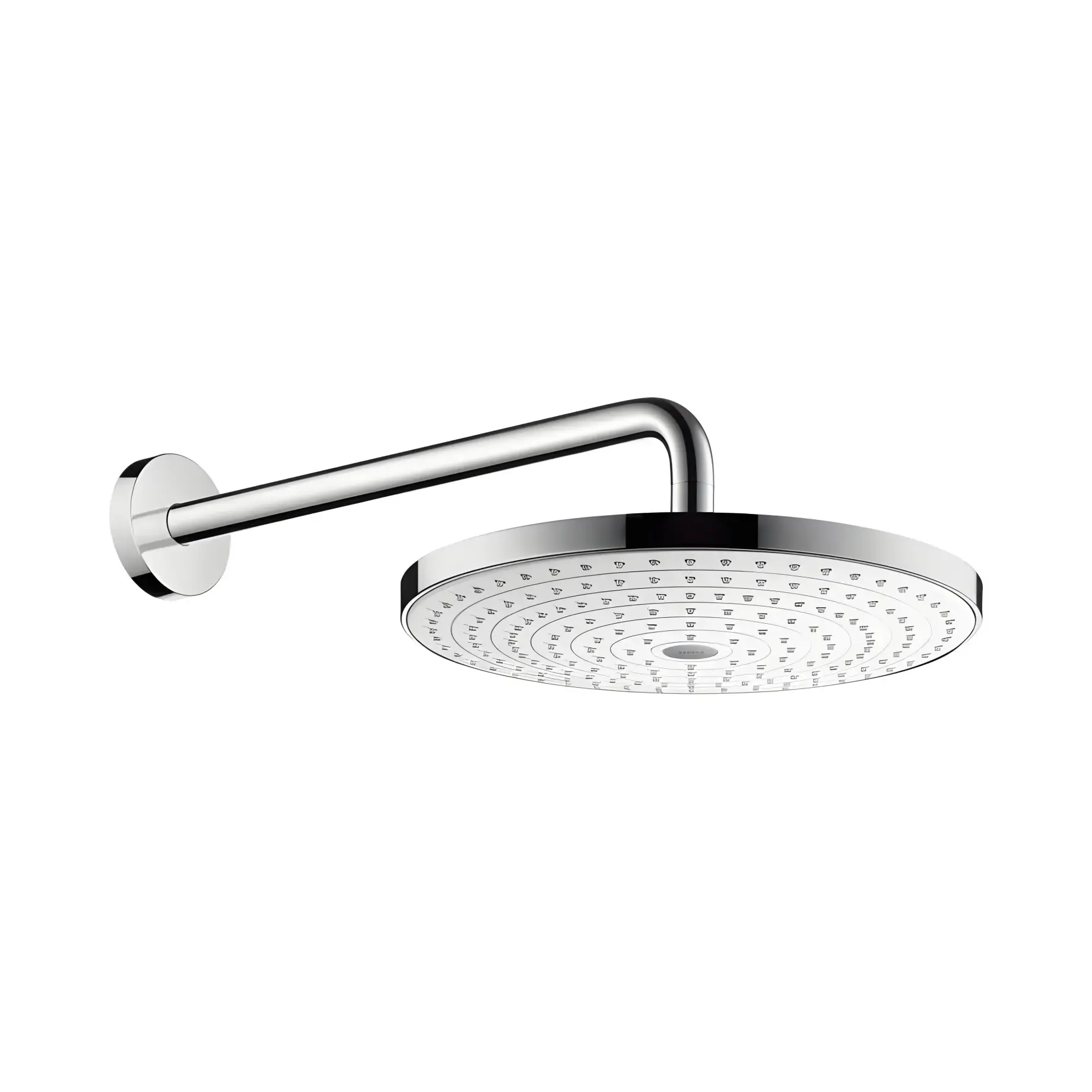 Верхній душ 2jet Raindance Select S Hansgrohe 27378400 White / Chrome — вид на білому тлі