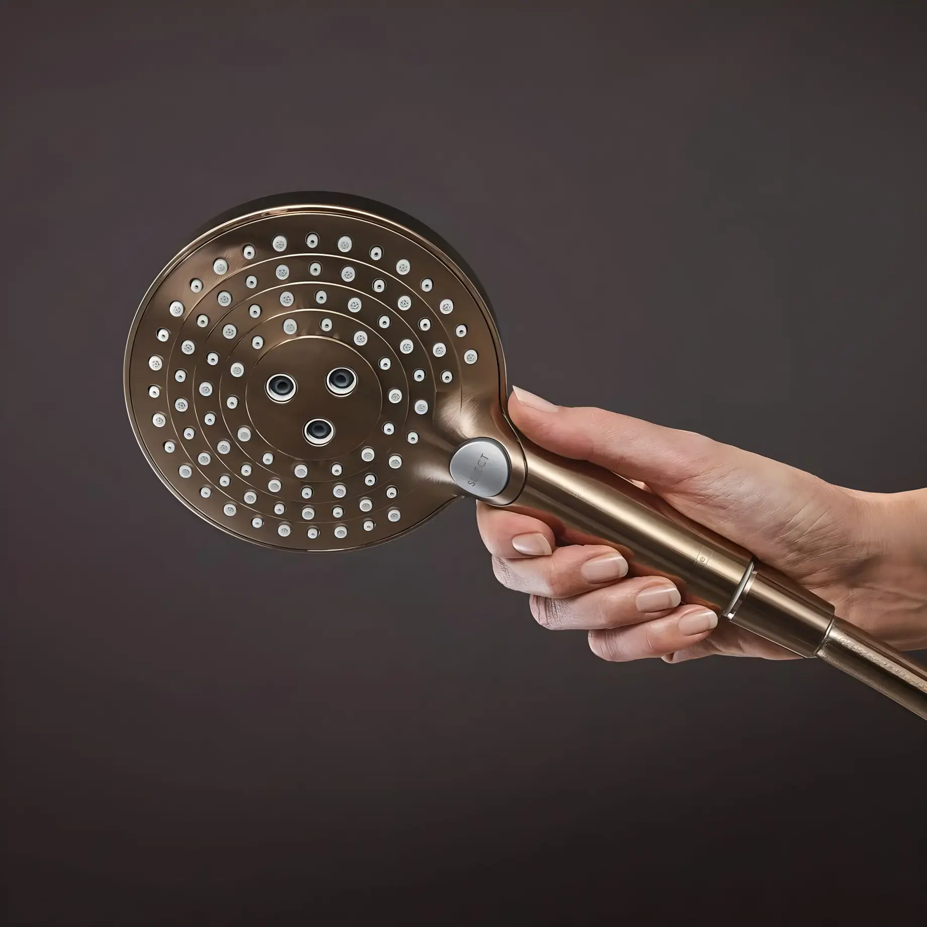 Душова система з термостатом Raindance Select S Hansgrohe 27633140 Brushed Bronze — вид згори
