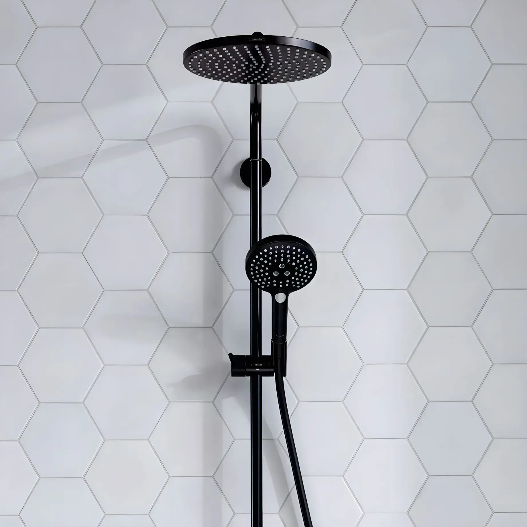 Душова система з термостатом Raindance Select S Hansgrohe 27633670 Matt Black — вид згори