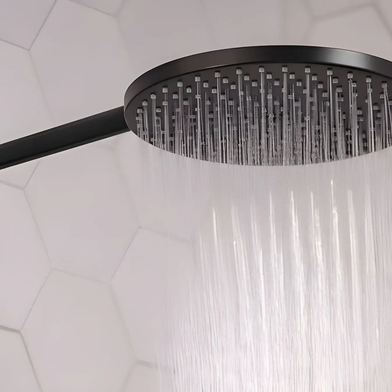 Душова система з термостатом Raindance Select S Hansgrohe 27633670 Matt Black — ракурс 3/4