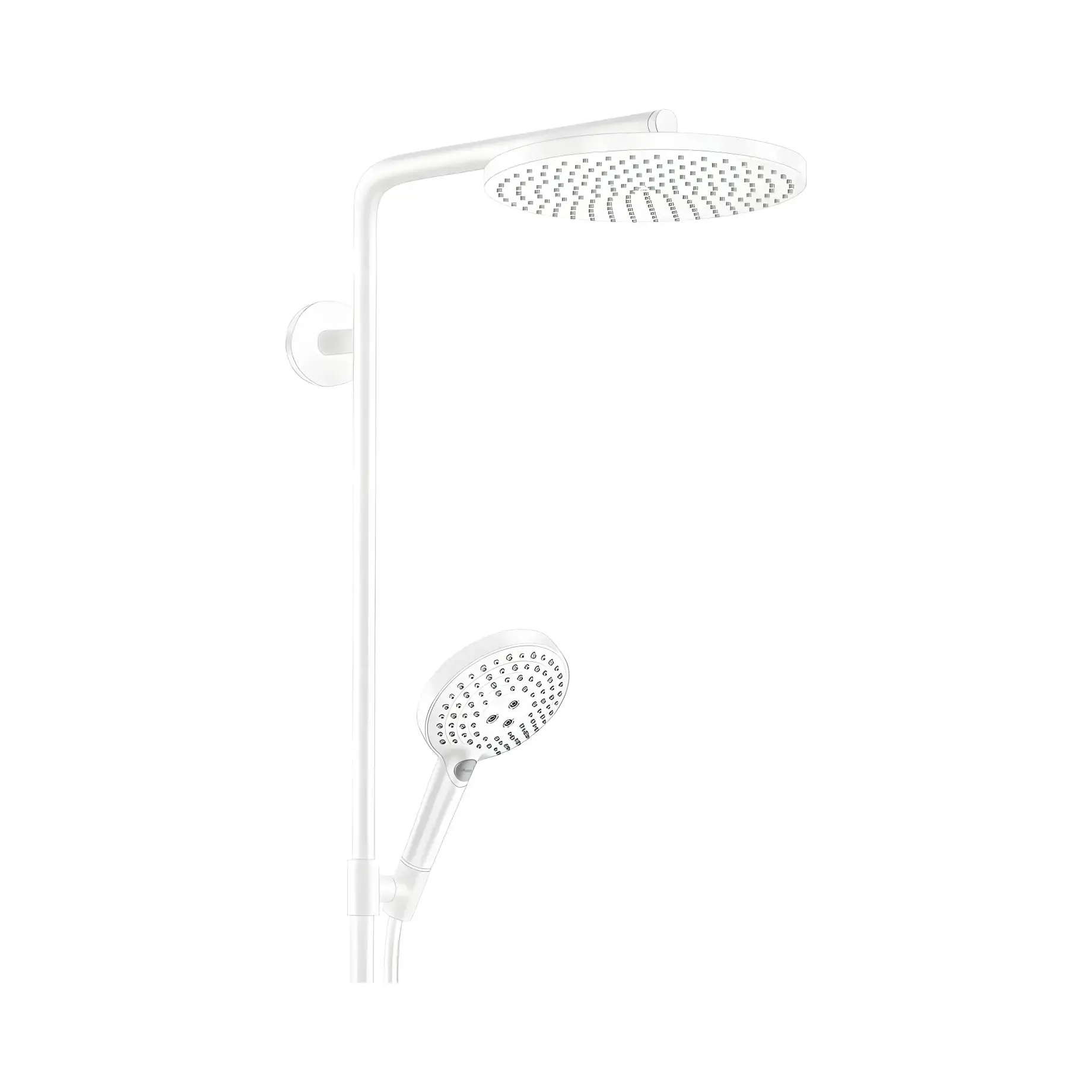Душова система з термостатом Raindance Select S Hansgrohe 27633700 White Matt — вид спереду