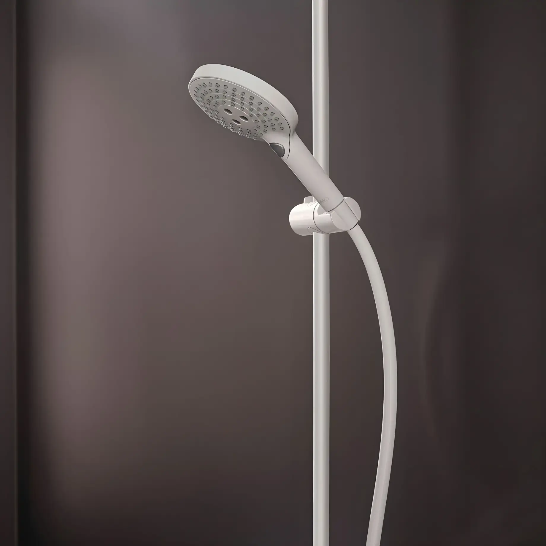 Душова система з термостатом Raindance Select S Hansgrohe 27633700 White Matt — бічний ракурс