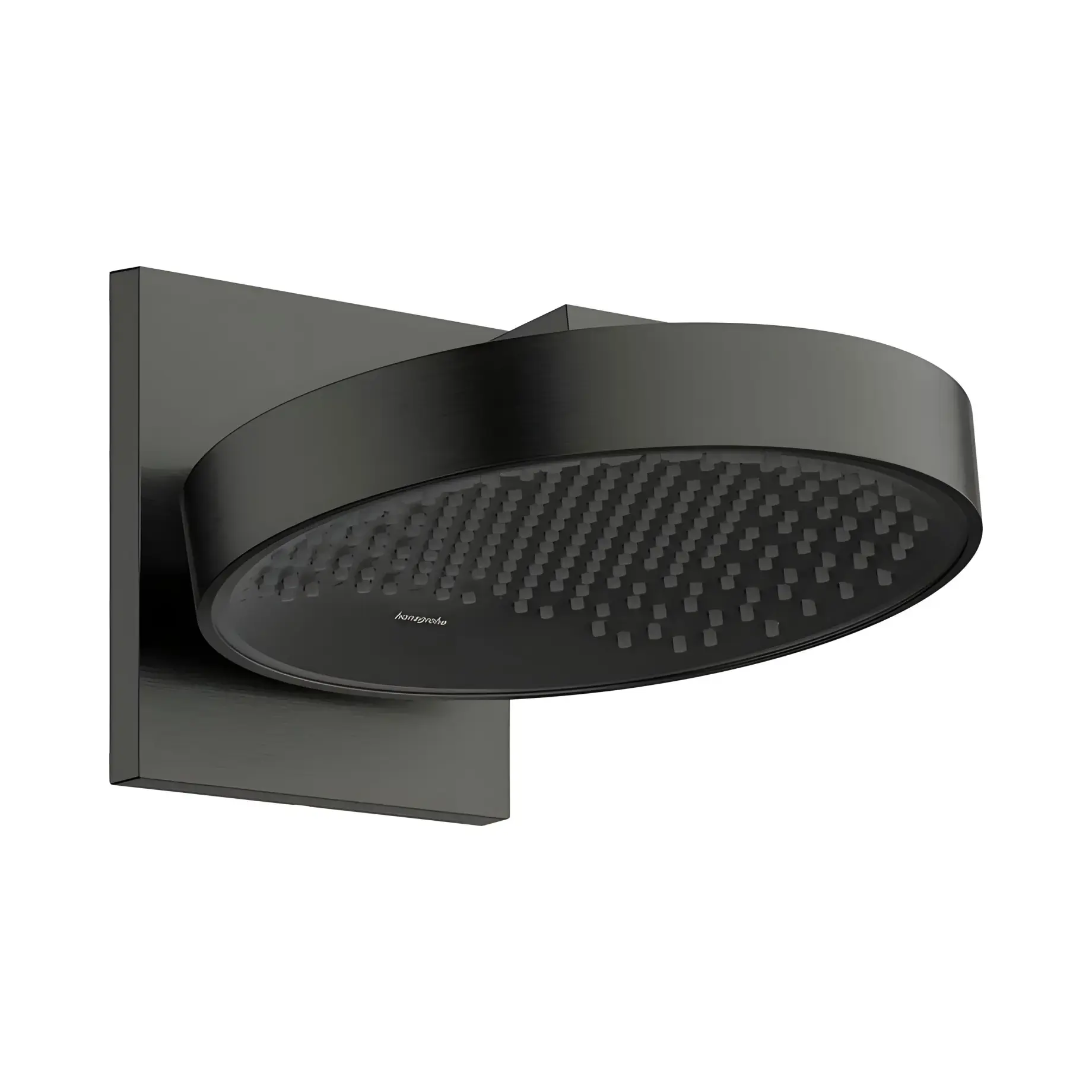 Верхній душ 1jet Rainfinity Hansgrohe 26227340 Brushed Black Chrome — вид на білому тлі