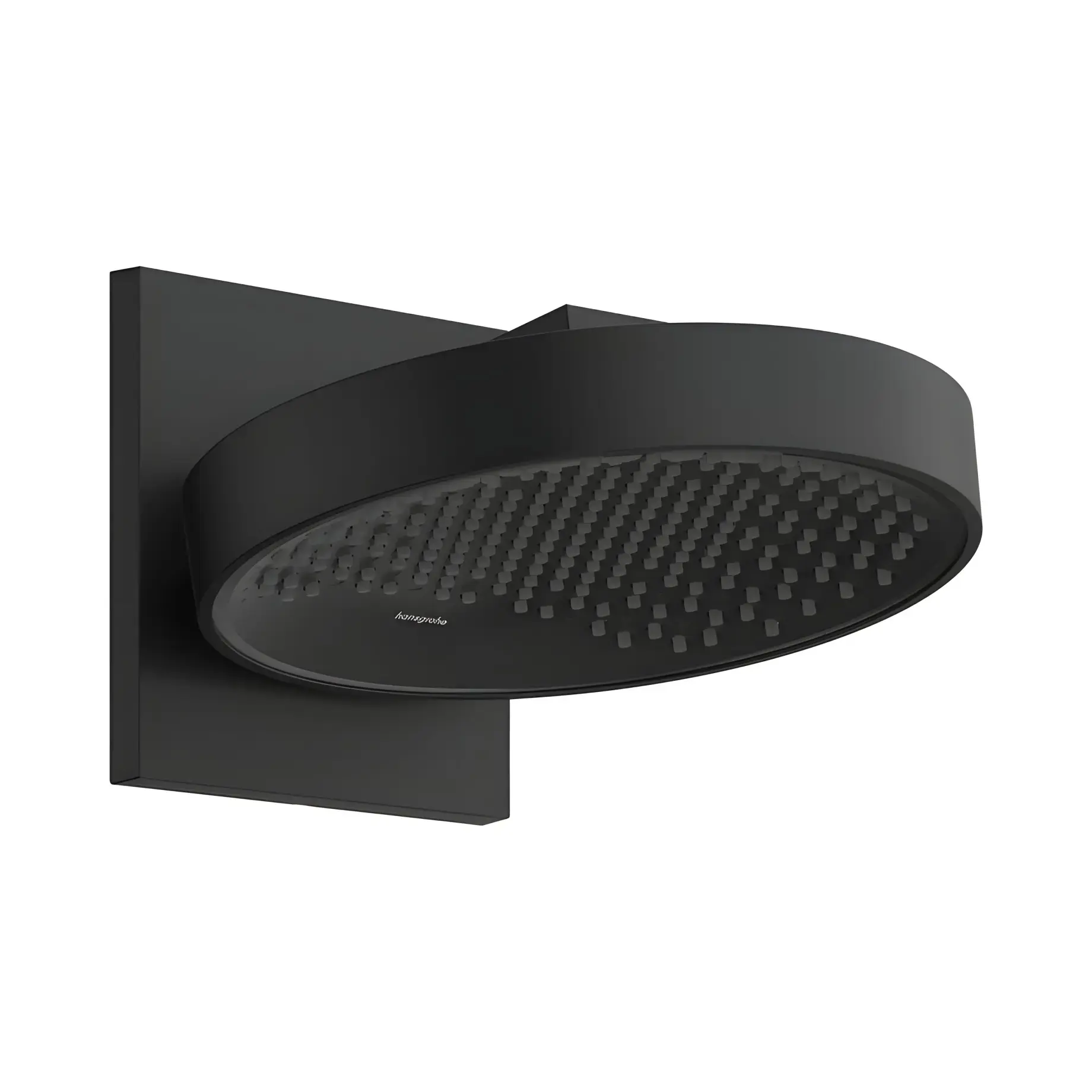 Верхній душ 1jet Rainfinity Hansgrohe 26227670 Matt Black — вид на білому тлі