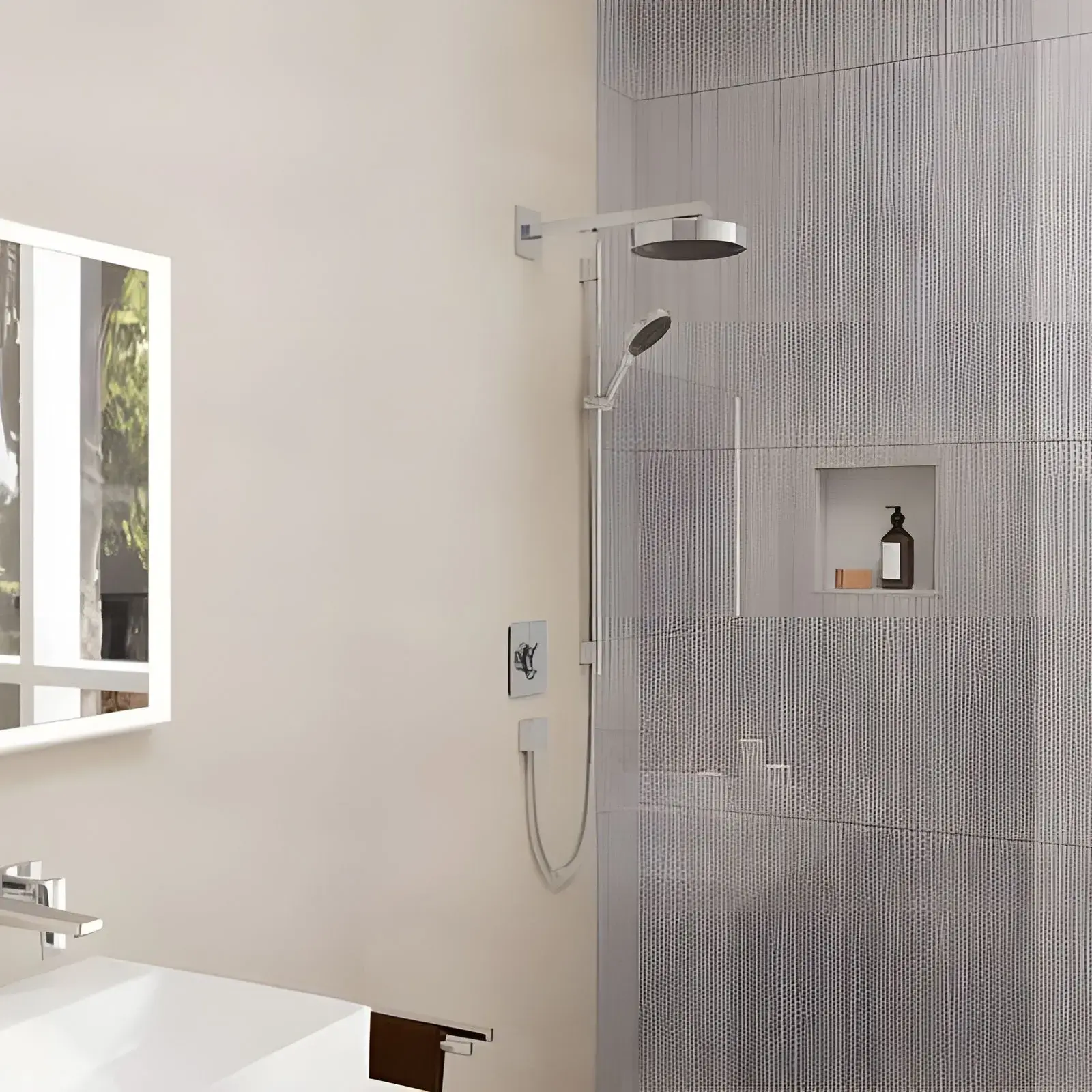 Верхній душ 1jet Rainfinity Hansgrohe 26229000 Chrome — вид спереду