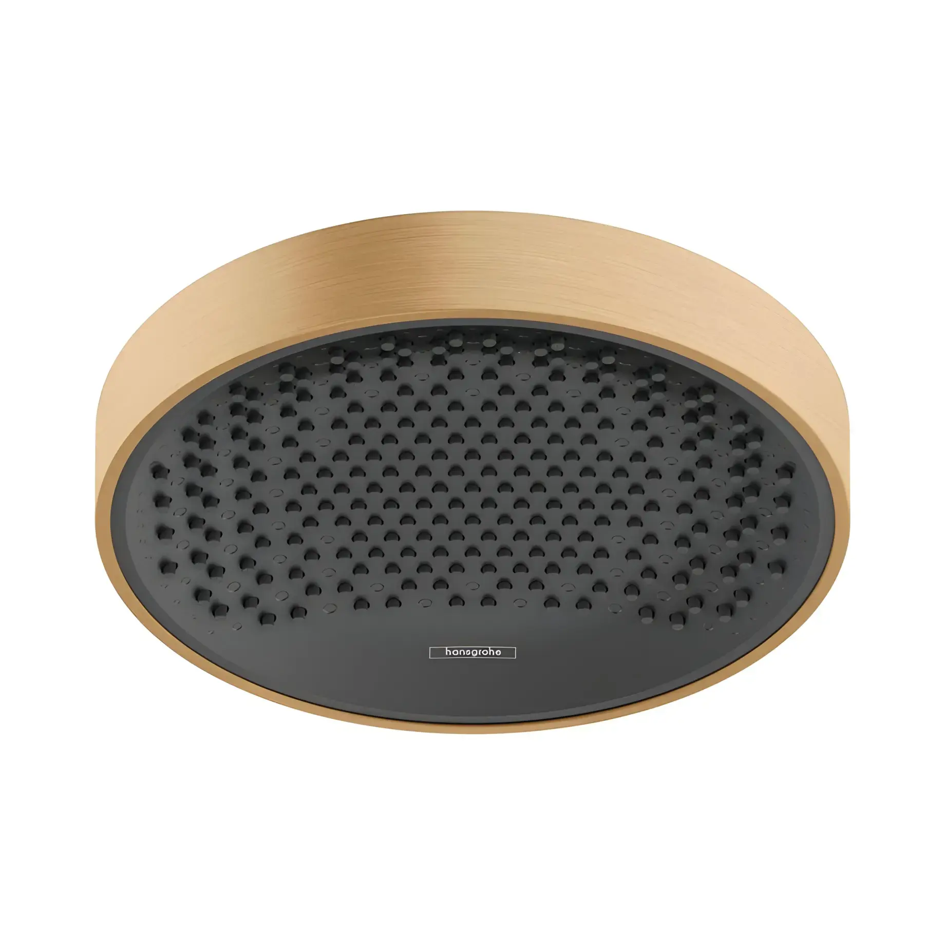 Верхній душ 1jet Rainfinity Hansgrohe 26229140 Brushed Bronze — вид на білому тлі