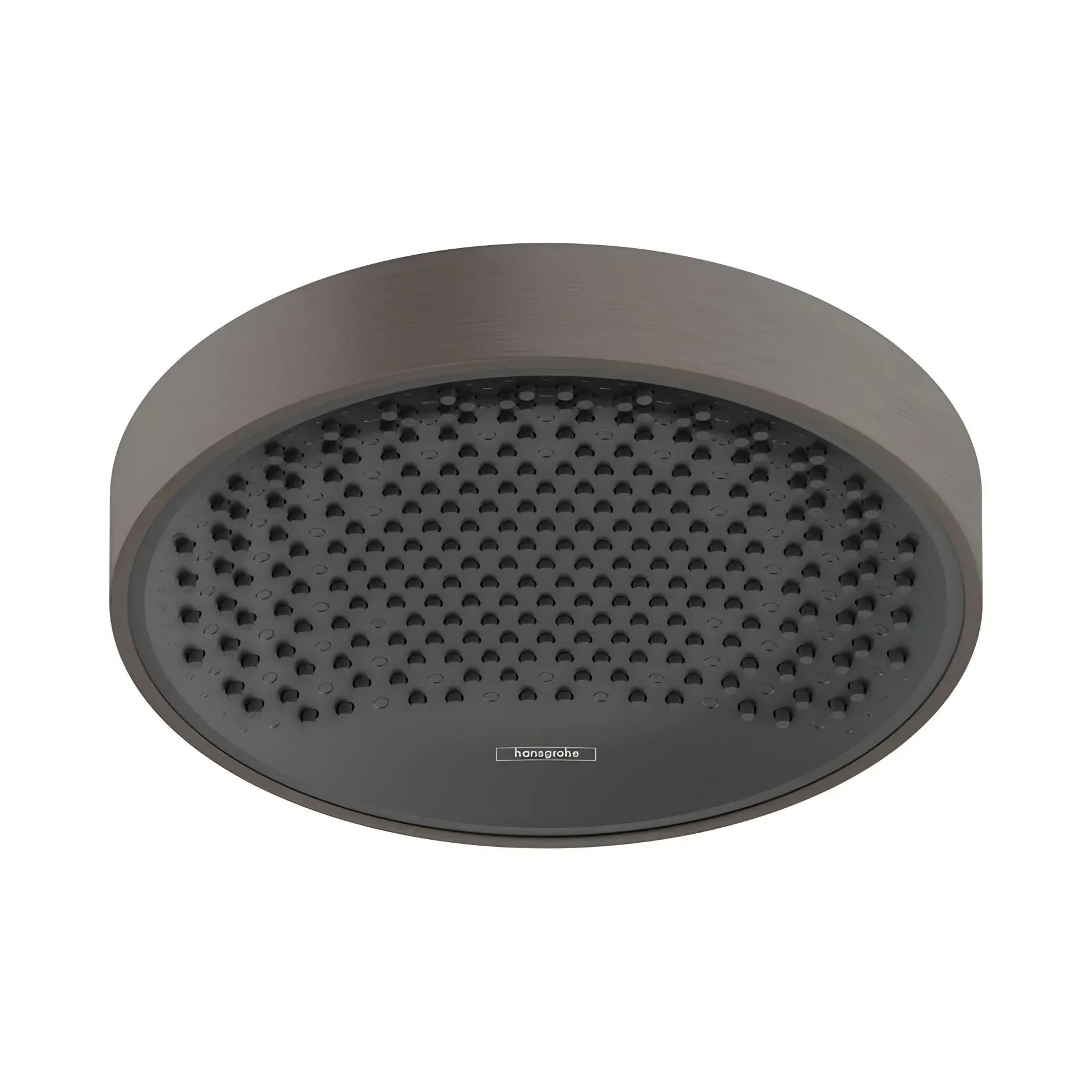 Верхній душ 1jet Rainfinity Hansgrohe 26229340 Brushed Black Chrome — вид на білому тлі