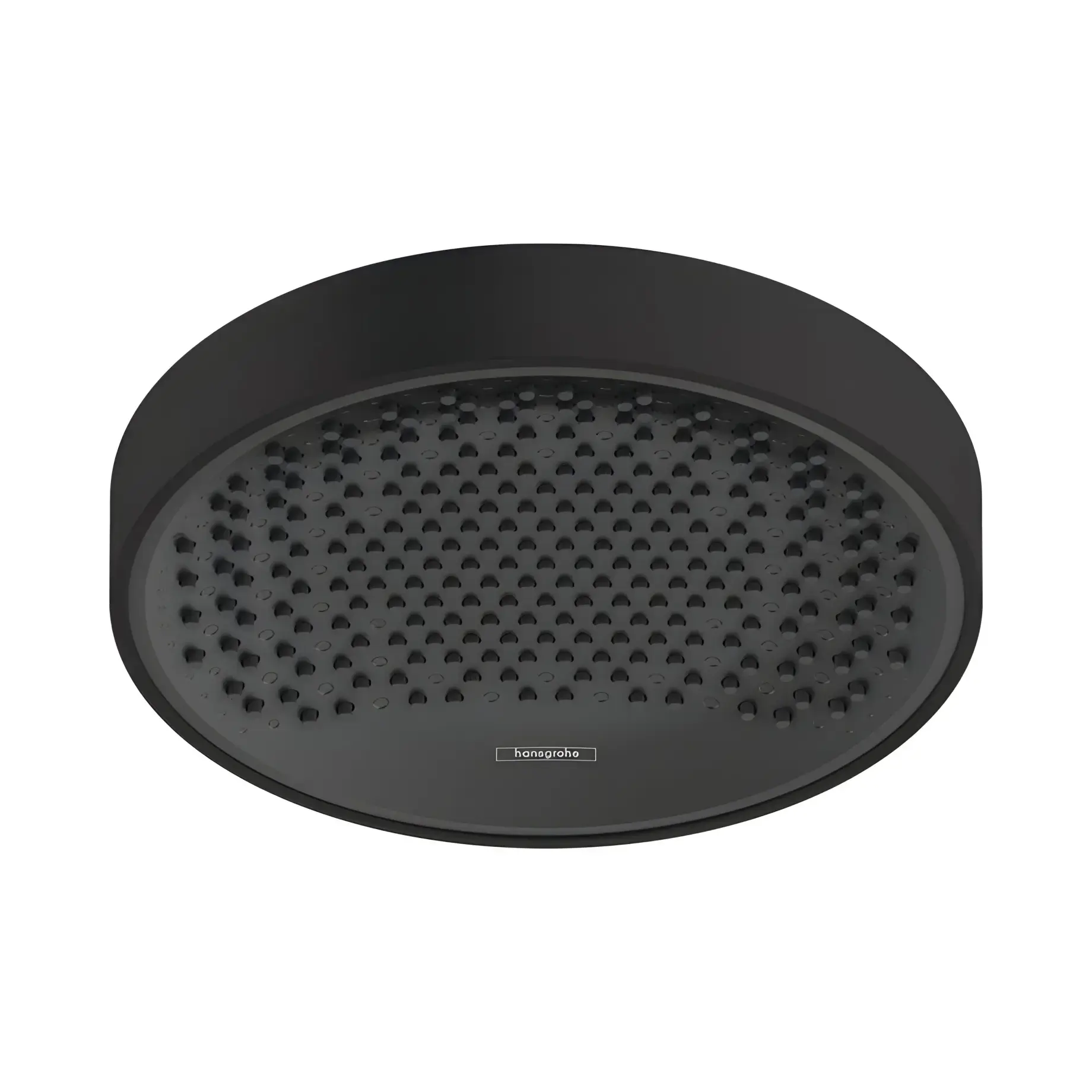 Верхній душ 1jet Rainfinity Hansgrohe 26229670 Matt Black — вид на білому тлі
