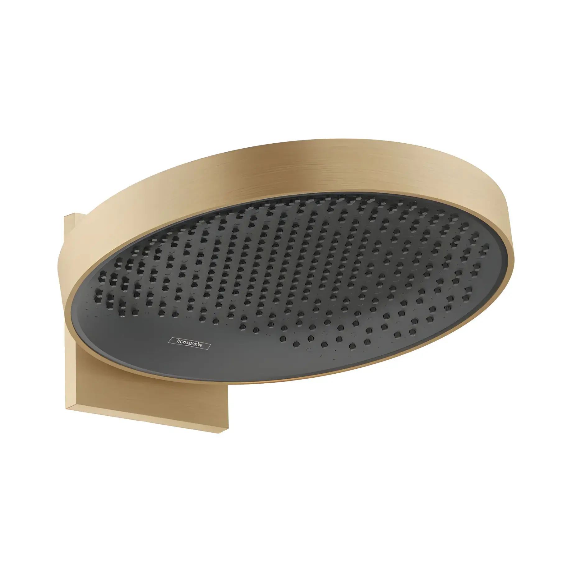 Верхній душ 1jet Rainfinity Hansgrohe 26230140 Brushed Bronze — вид на білому тлі