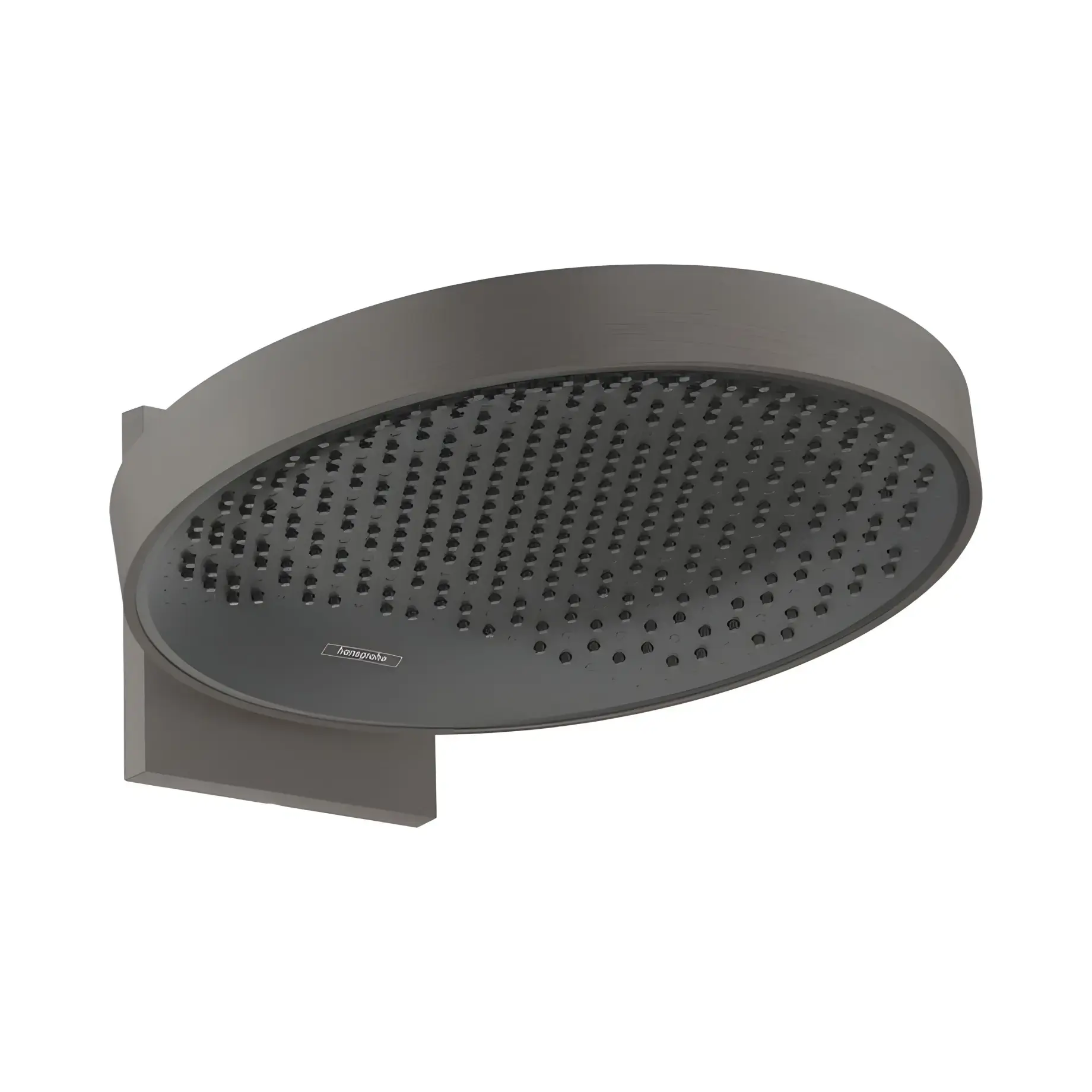 Верхній душ 1jet Rainfinity Hansgrohe 26230340 Brushed Black Chrome — вид на білому тлі