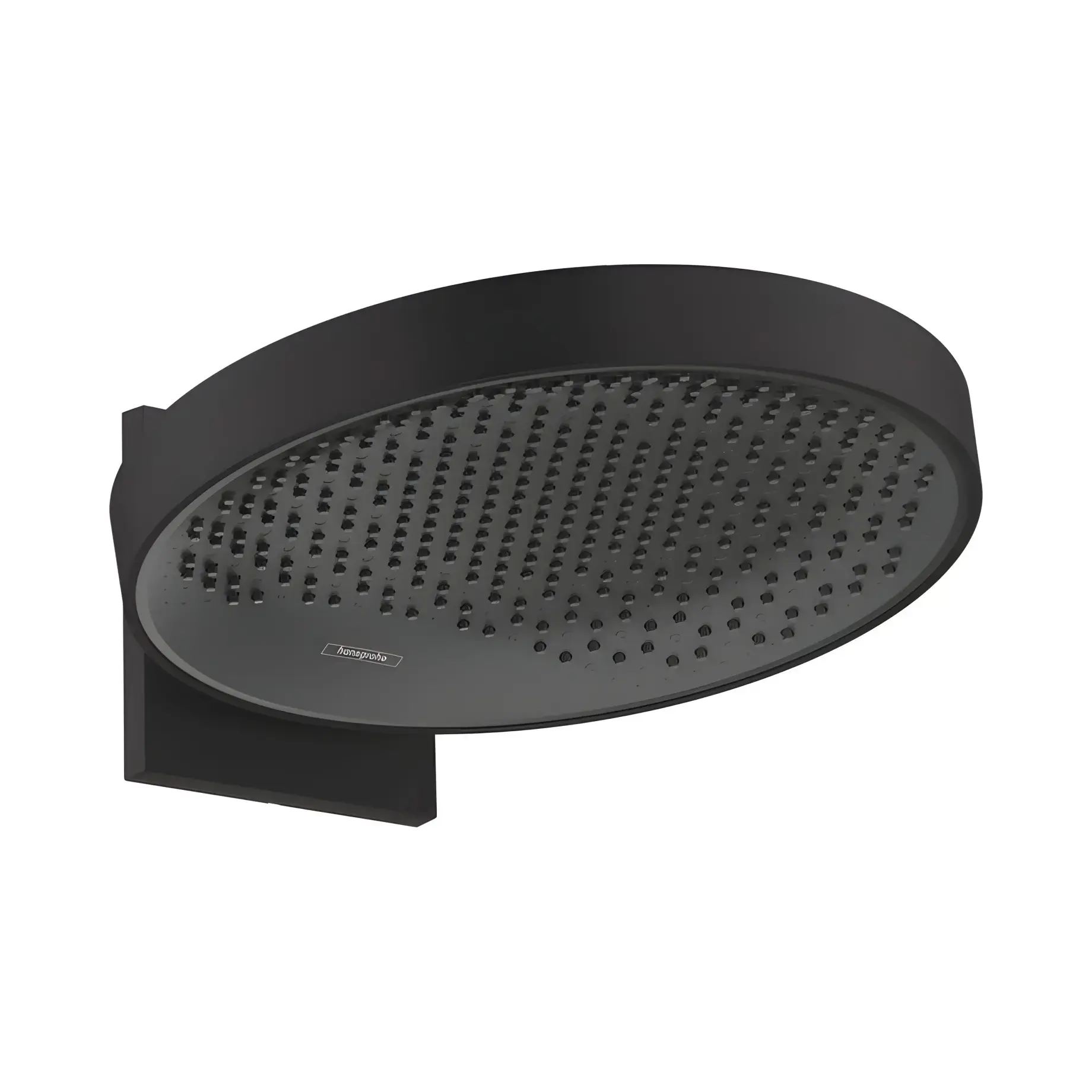 Верхній душ 1jet Rainfinity Hansgrohe 26230670 Matt Black — вид на білому тлі