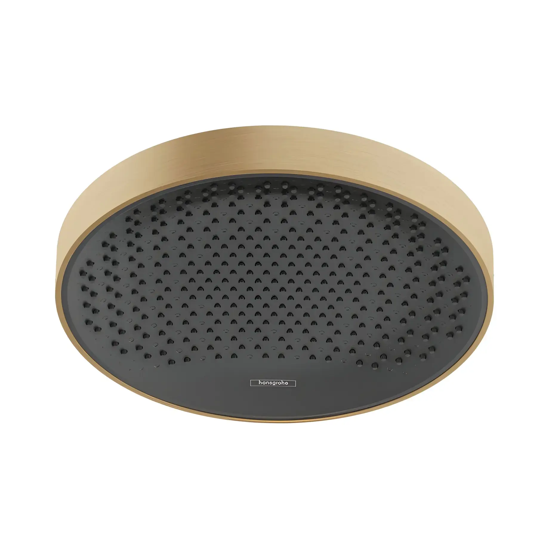 Верхній душ 1jet Rainfinity Hansgrohe 26231140 Brushed Bronze 36 х 36 см — вид на білому тлі
