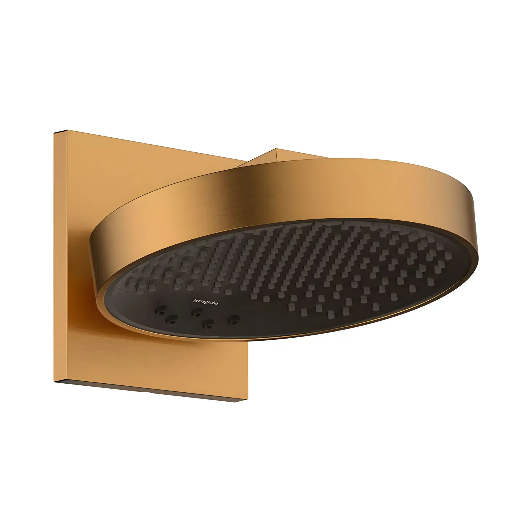 Верхній душ 3jet Rainfinity Hansgrohe 26232140 Brushed Bronze — вид на білому тлі