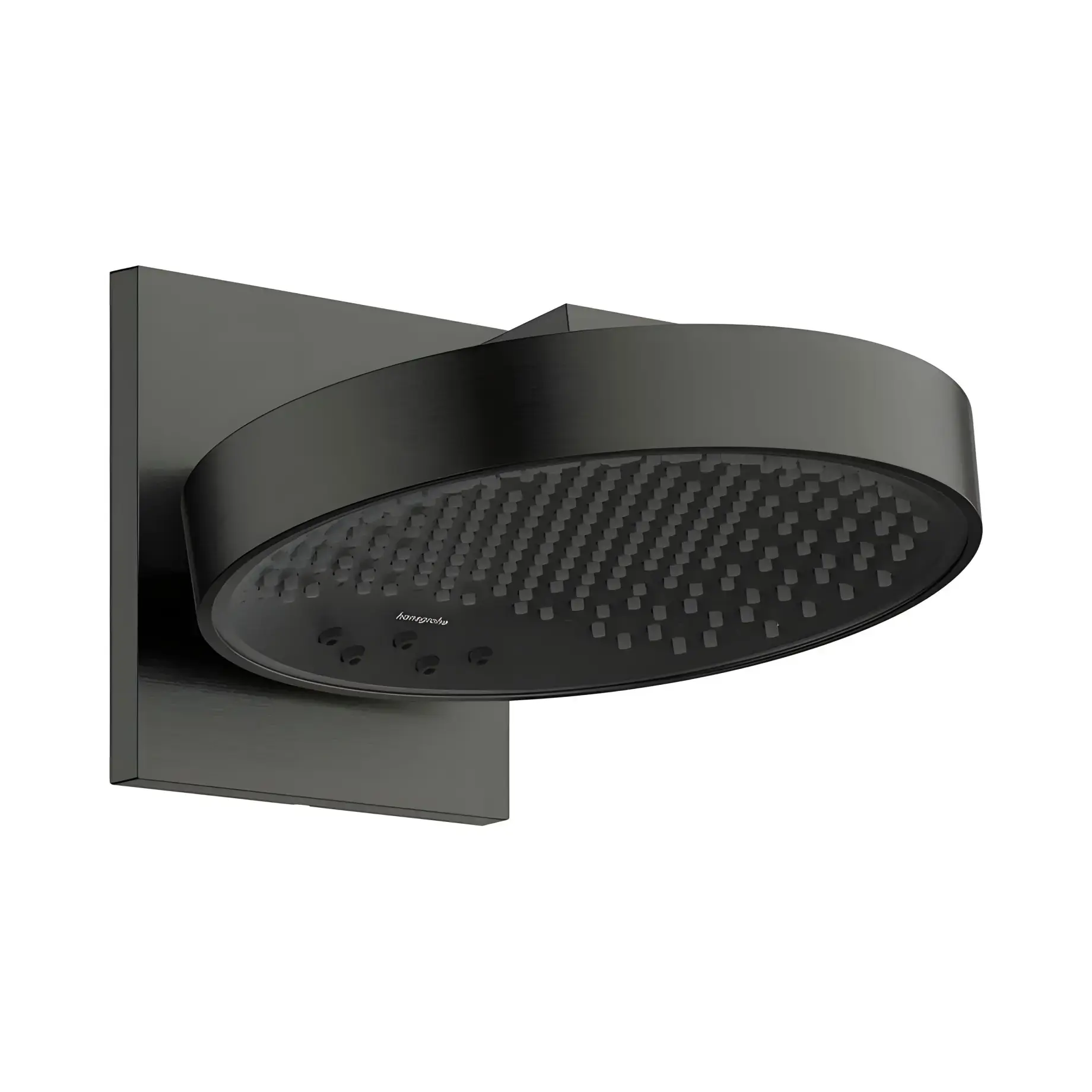 Верхній душ 3jet Rainfinity Hansgrohe 26232340 Brushed Black Chrome — вид на білому тлі