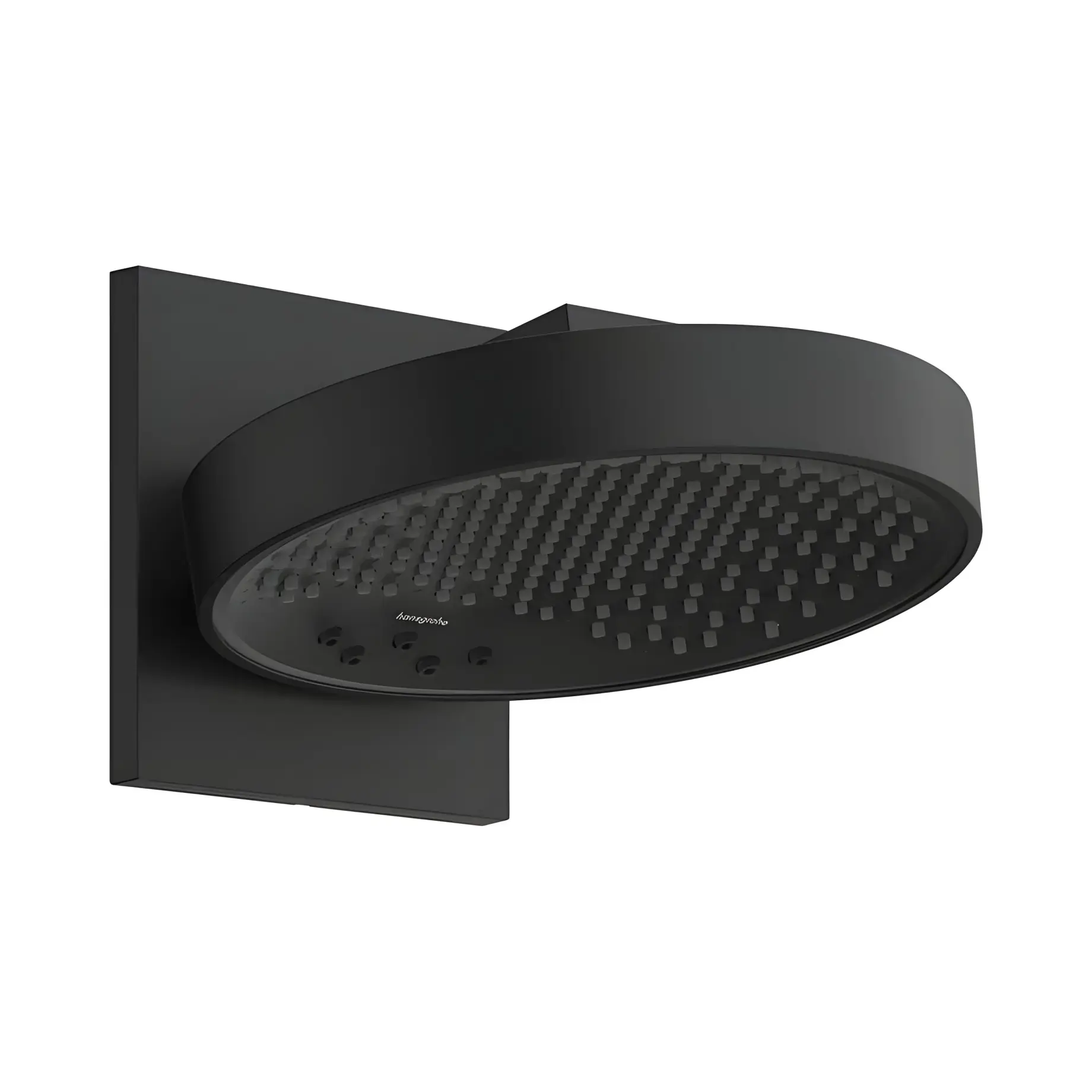 Верхній душ 3jet Rainfinity Hansgrohe 26232670 Matt Black — вид на білому тлі