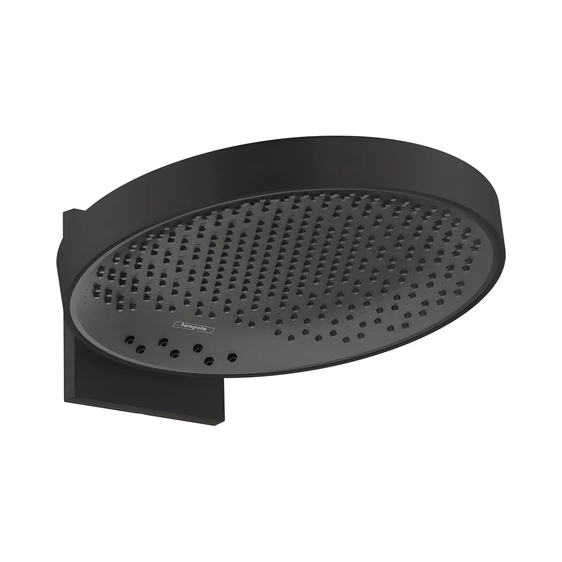 Верхній душ 3jet Rainfinity Hansgrohe 26234670 Matt Black — вид на білому тлі