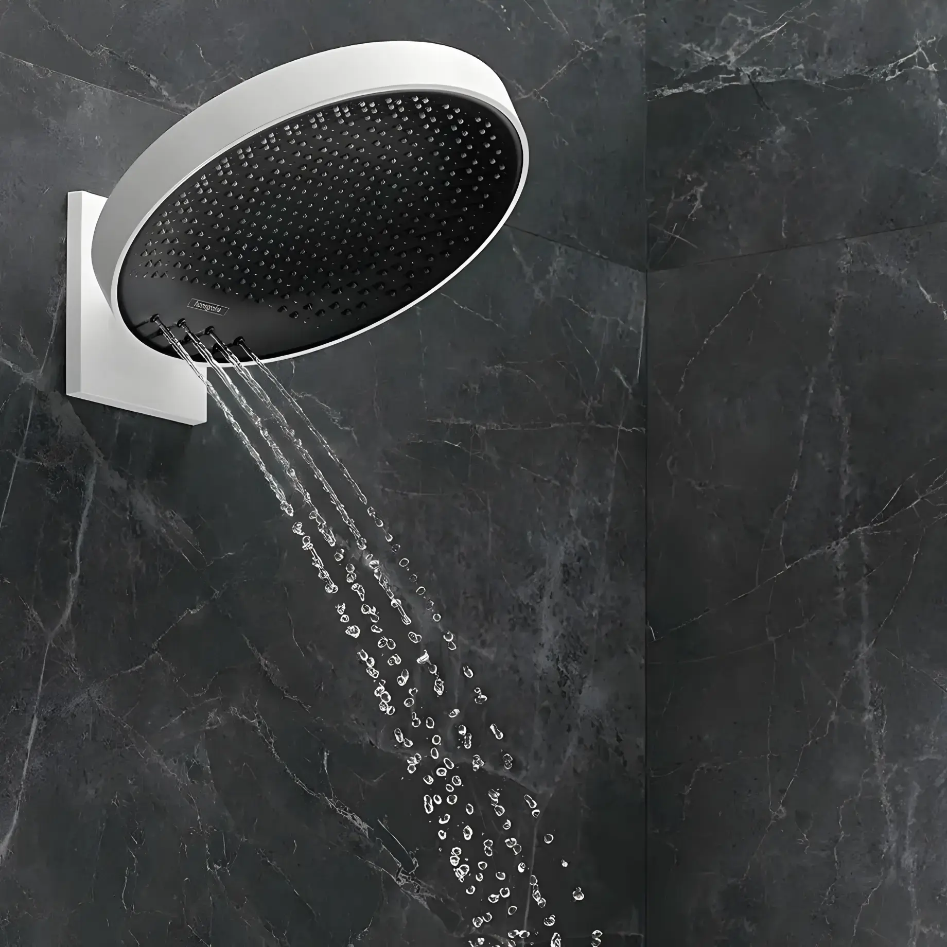 Верхній душ 3jet Rainfinity Hansgrohe 26234700 White Matt — вид спереду