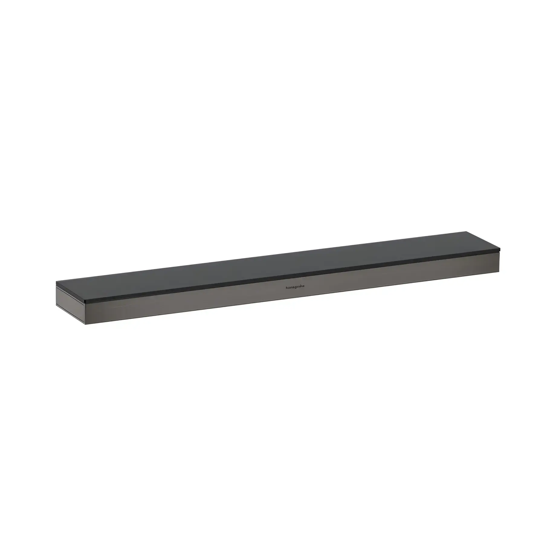 Полиця Rainfinity Hansgrohe 26844340 Brushed Black Chrome — вид на білому тлі