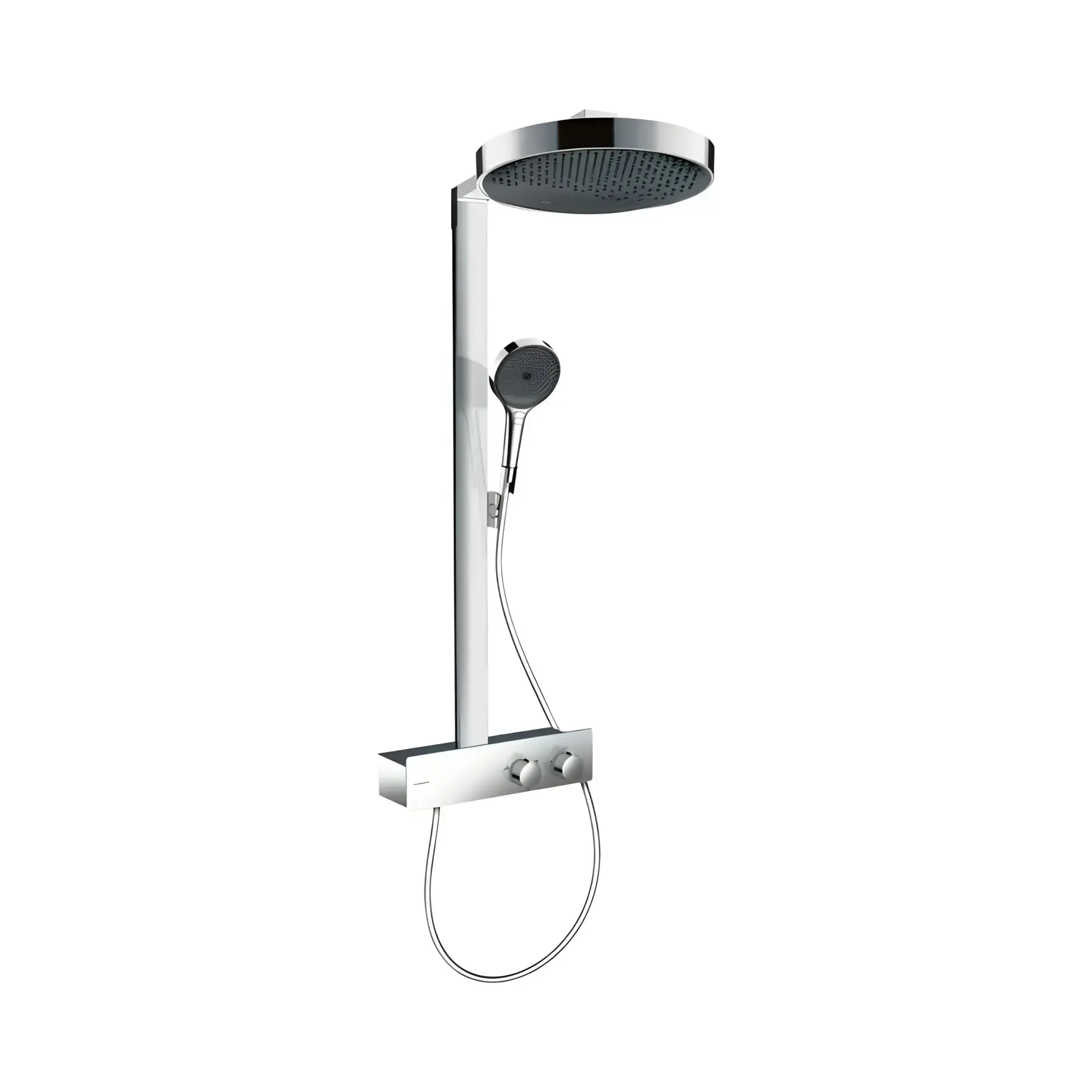 Душова система з термостатом Rainfinity Hansgrohe 26853000 Chrome — вид на білому тлі
