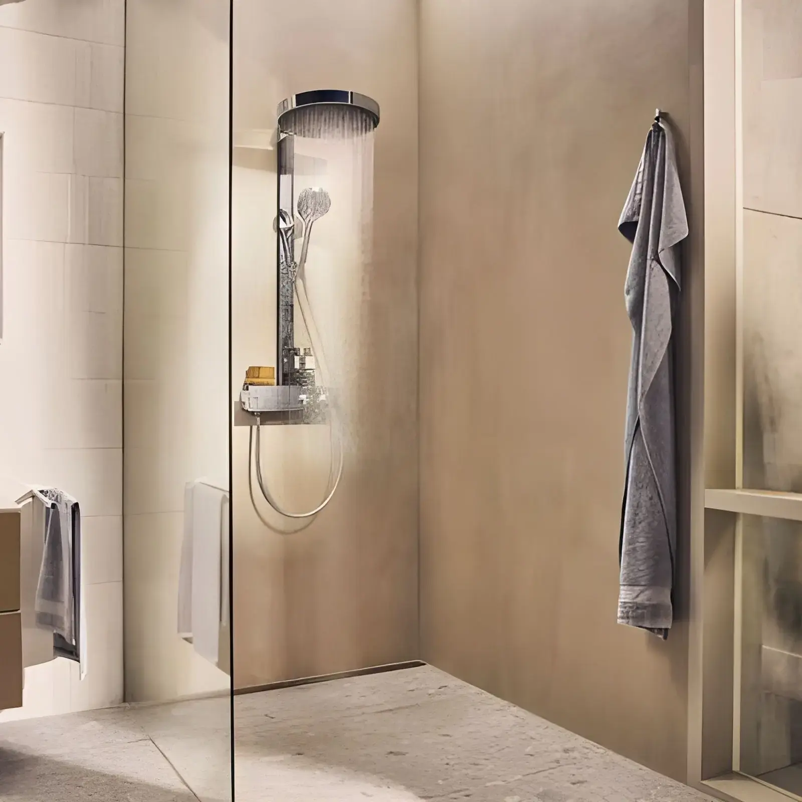 Душова система з термостатом Rainfinity Hansgrohe 26853000 Chrome — вид спереду