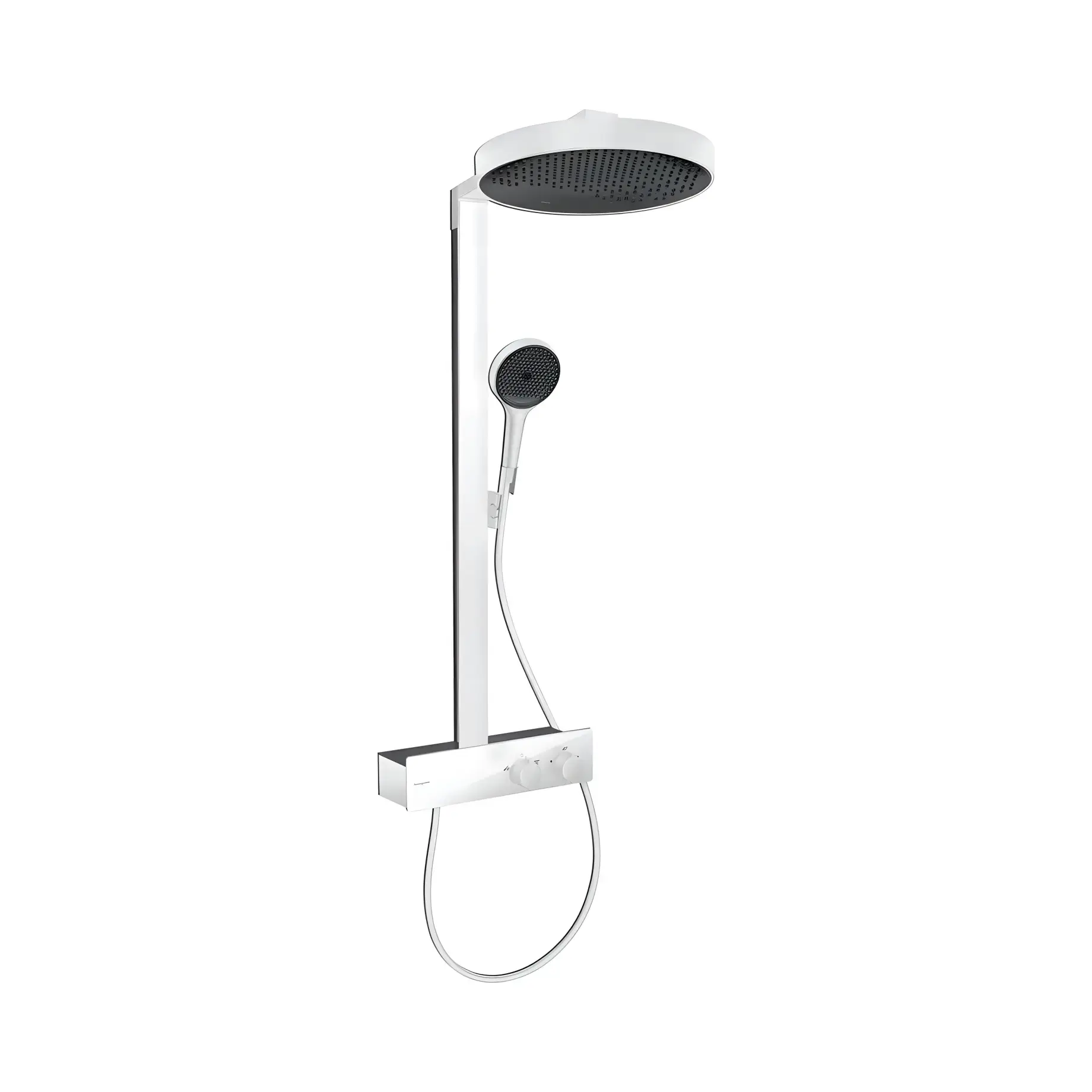 Душова система з термостатом Rainfinity Hansgrohe 26853700 White Matt — вид на білому тлі