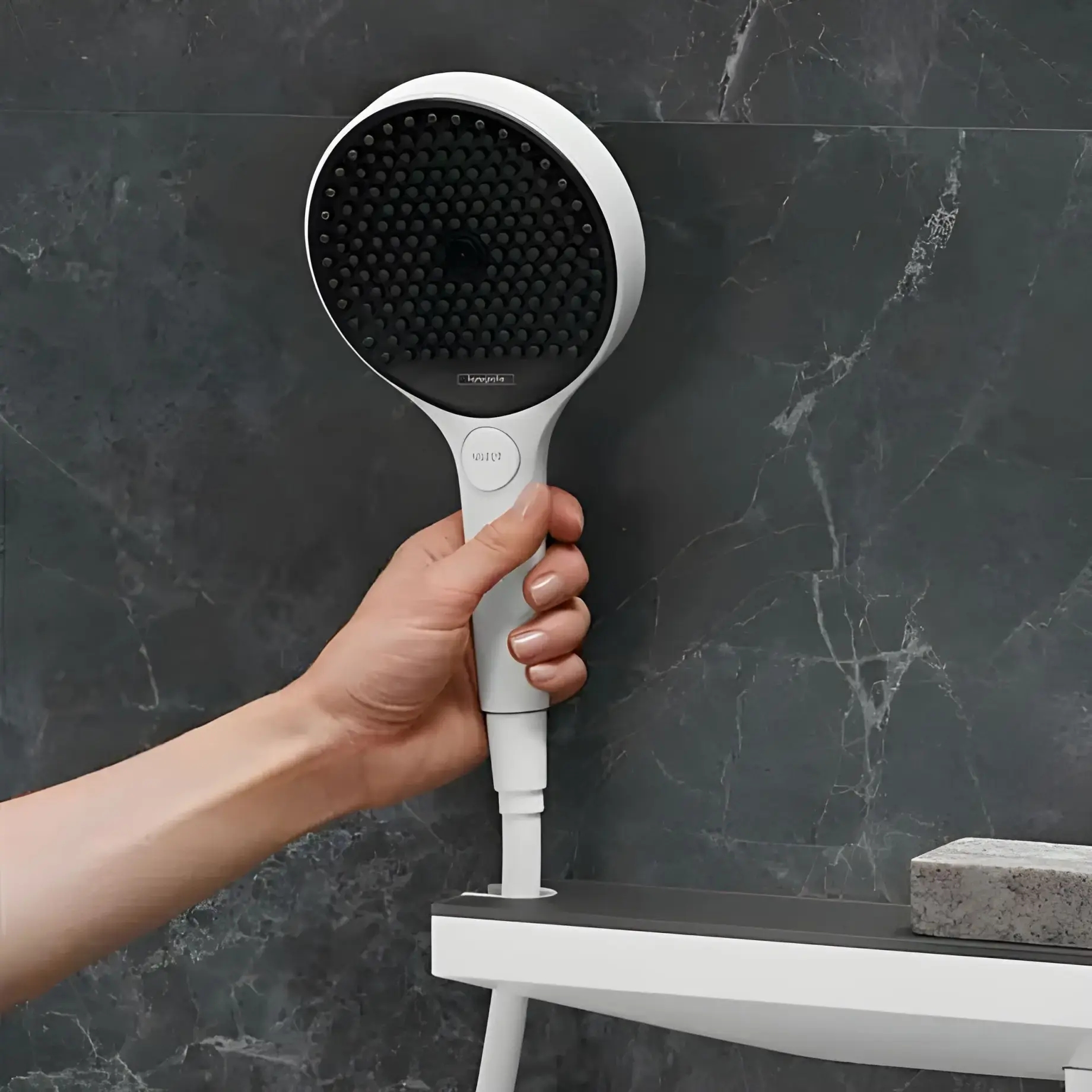 Ручной душ 3jet Rainfinity Hansgrohe 26864700 — боковой ракурс
