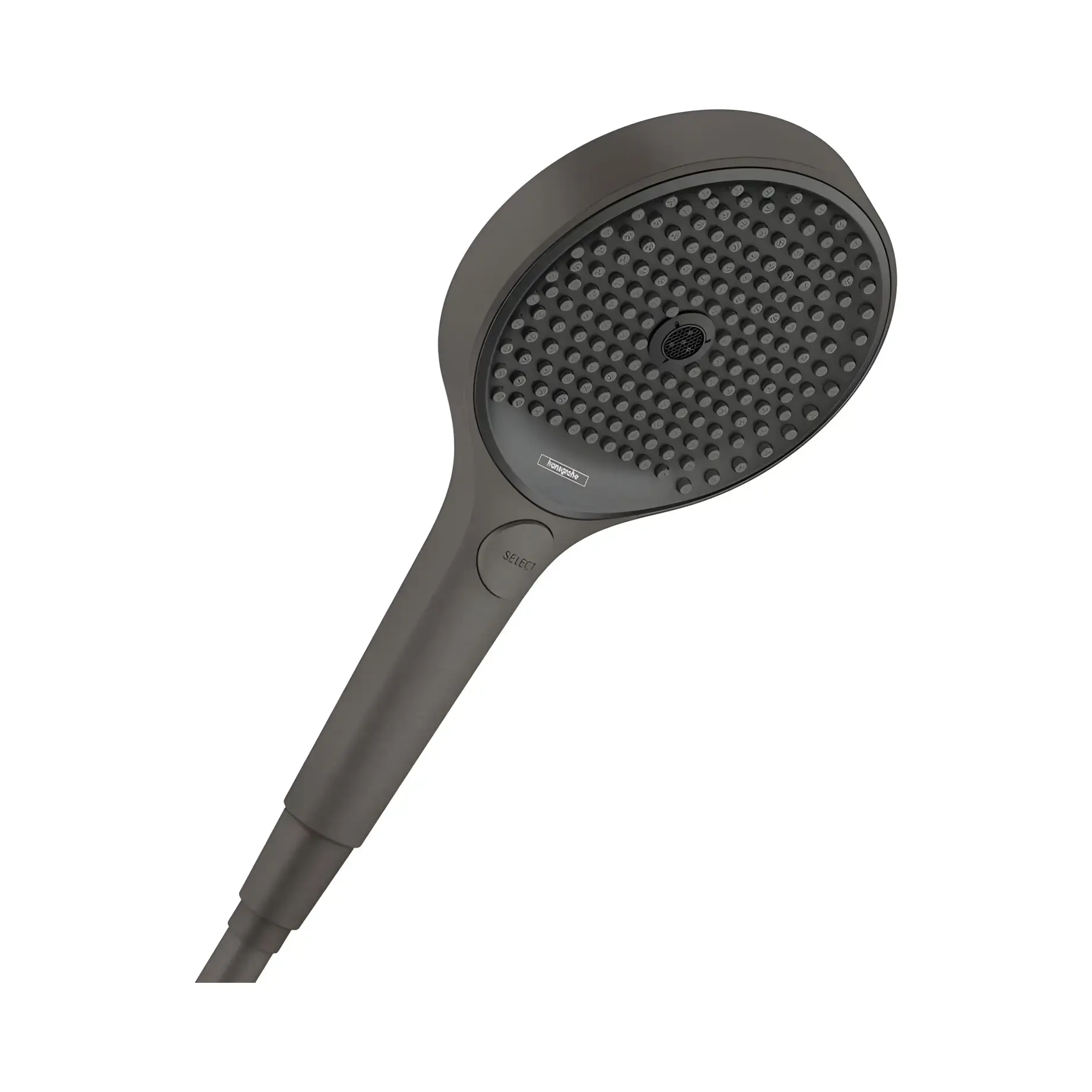 Ручний душ 3jet Rainfinity Hansgrohe 26865340 Brushed Black Chrome — вид на білому тлі