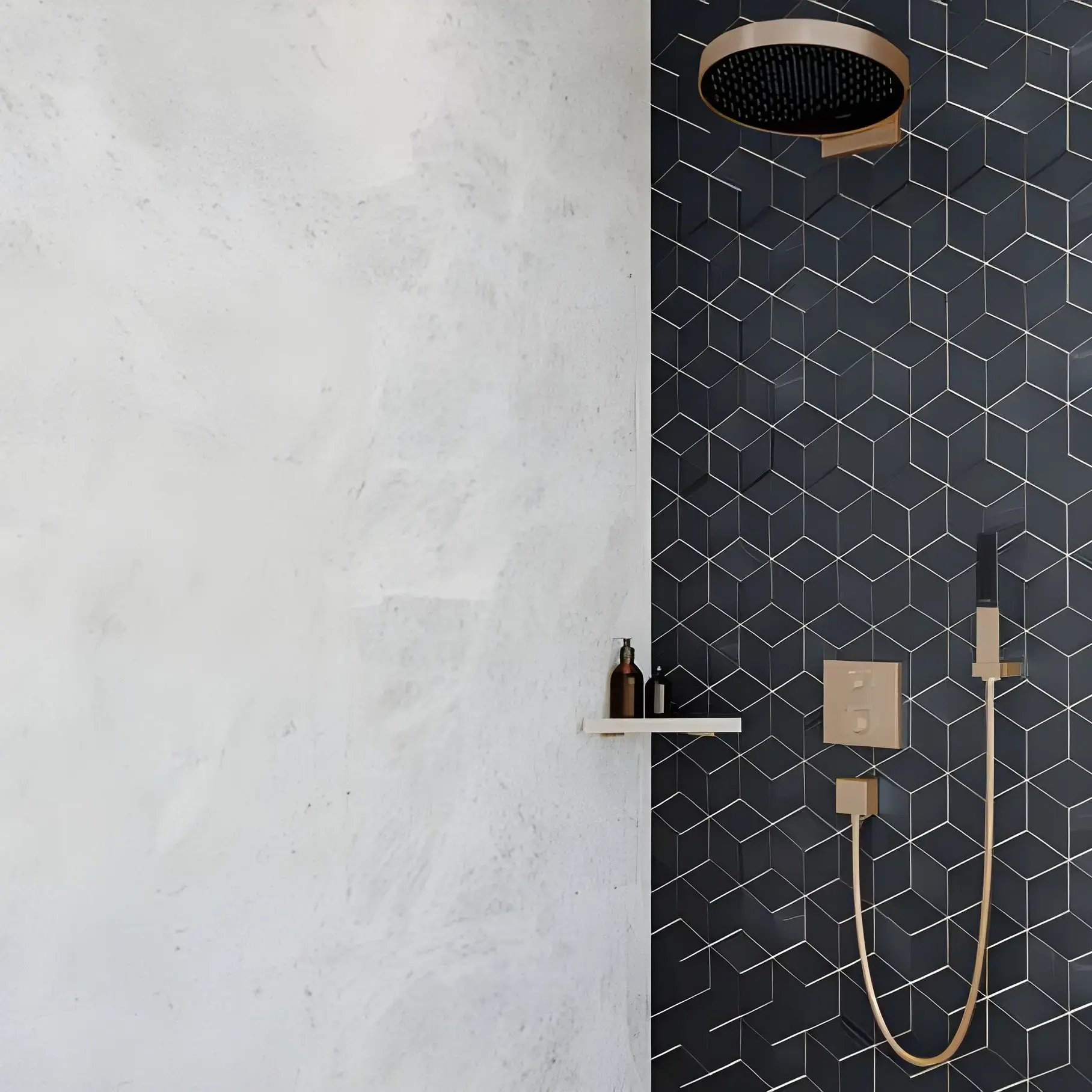 Ручний душ 1jet Rainfinity Hansgrohe 26867140 Brushed Bronze — вид спереду